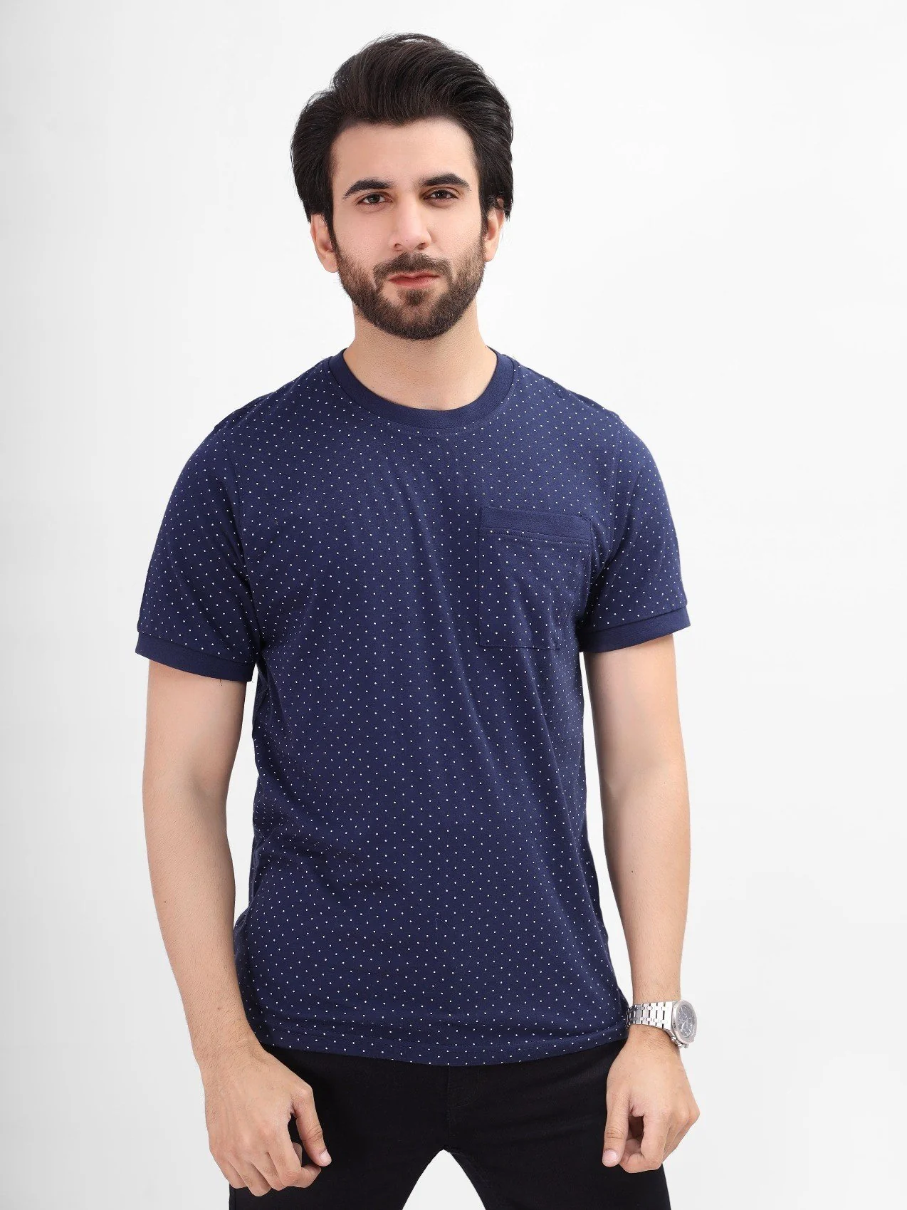 Men's Navy Graphic Tee - EMTGT21-003 - Image 3