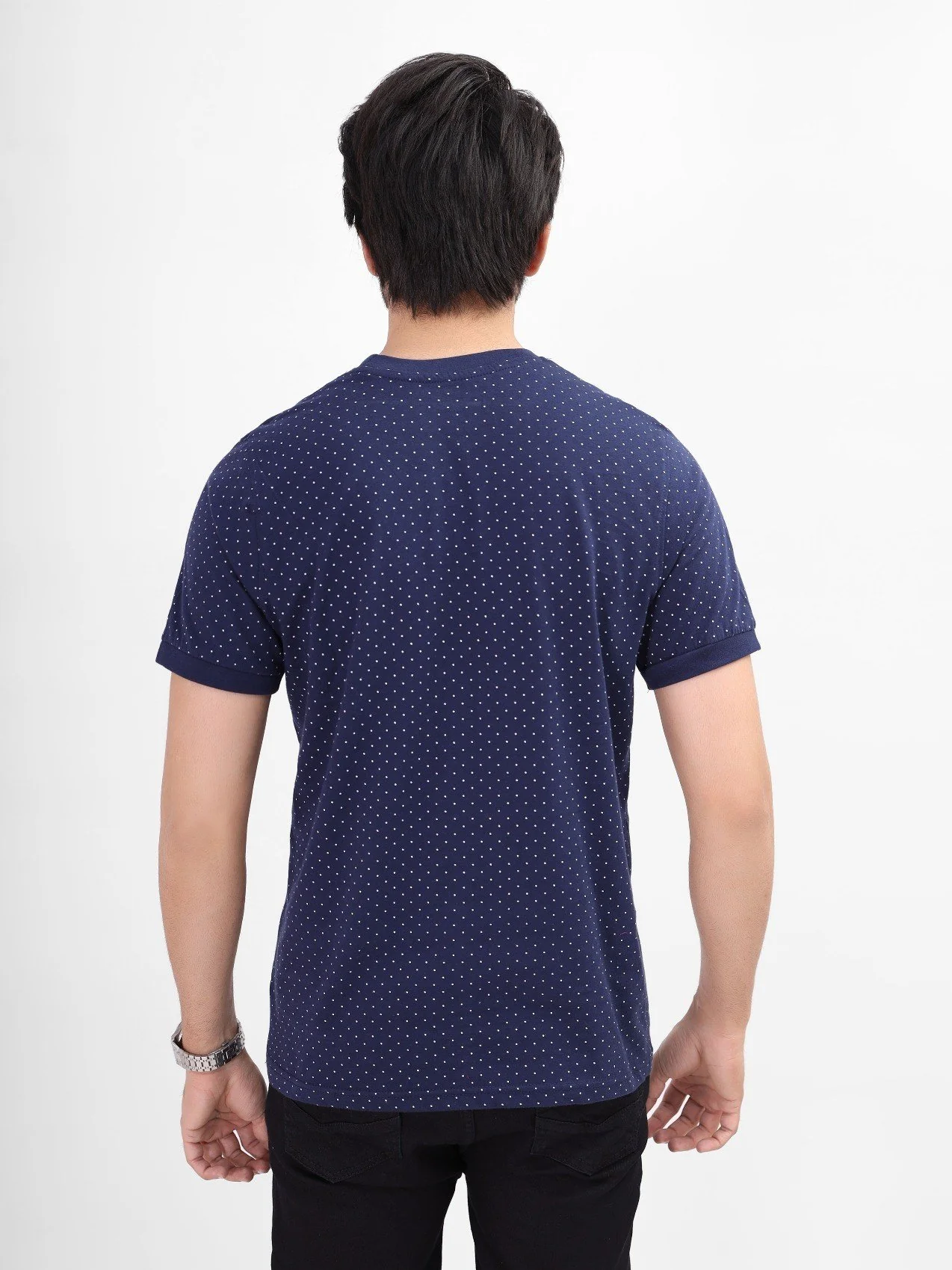 Men's Navy Graphic Tee - EMTGT21-003 - Image 4