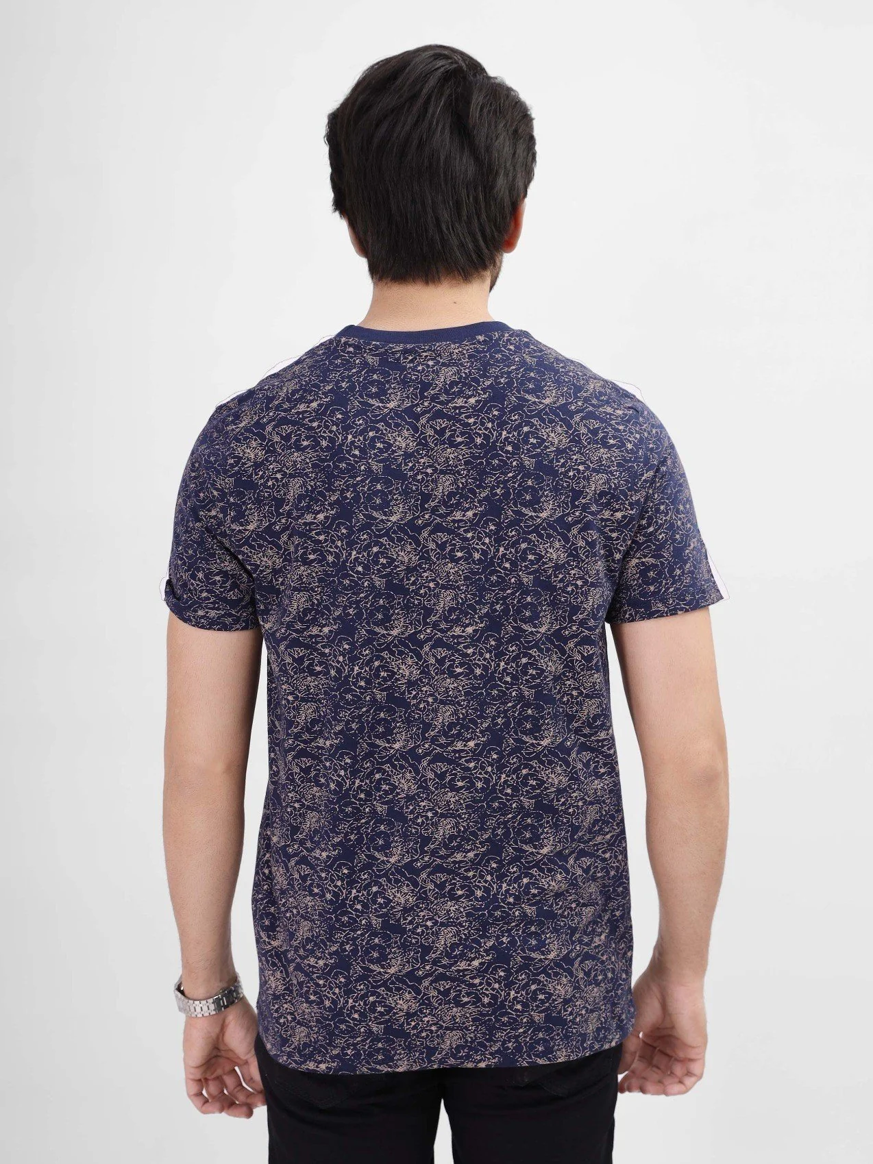 Men's Navy Graphic Tee - EMTGT21-004 - Image 2