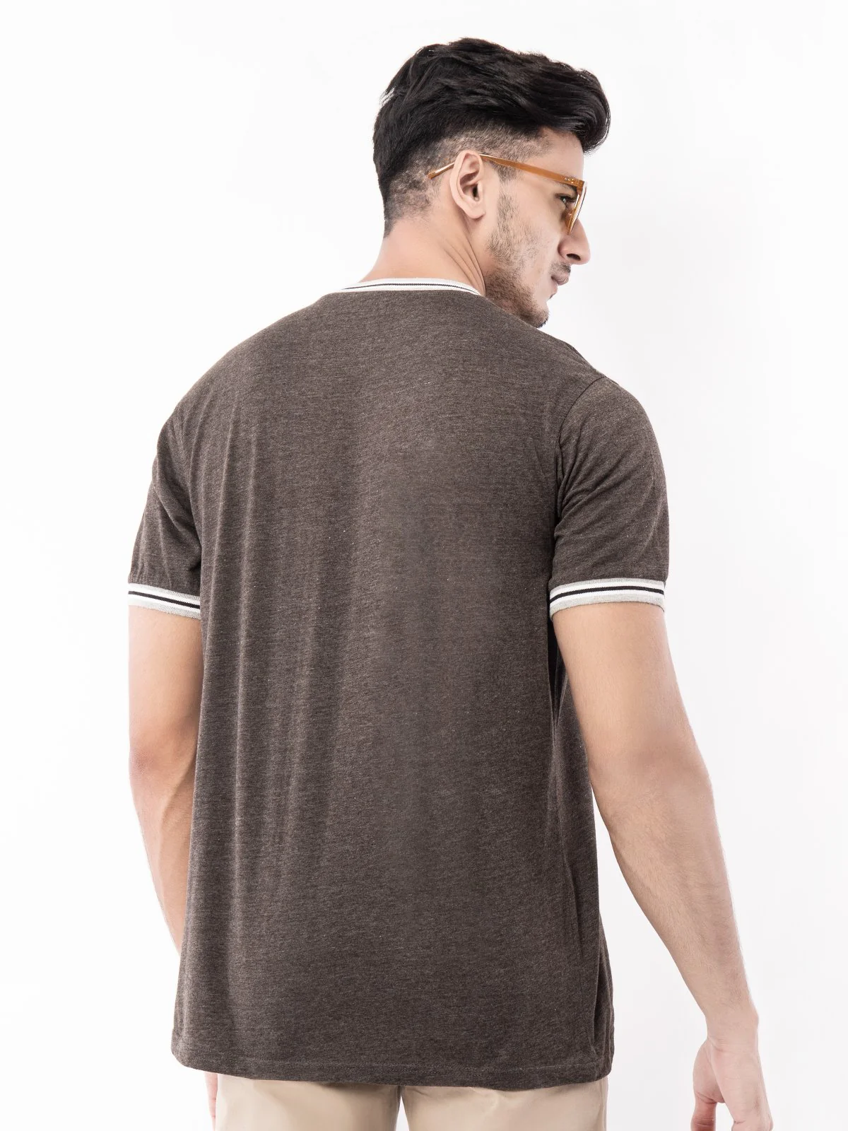 Men's Heather Grey Graphic Tee - EMTGT21-012 - Image 3