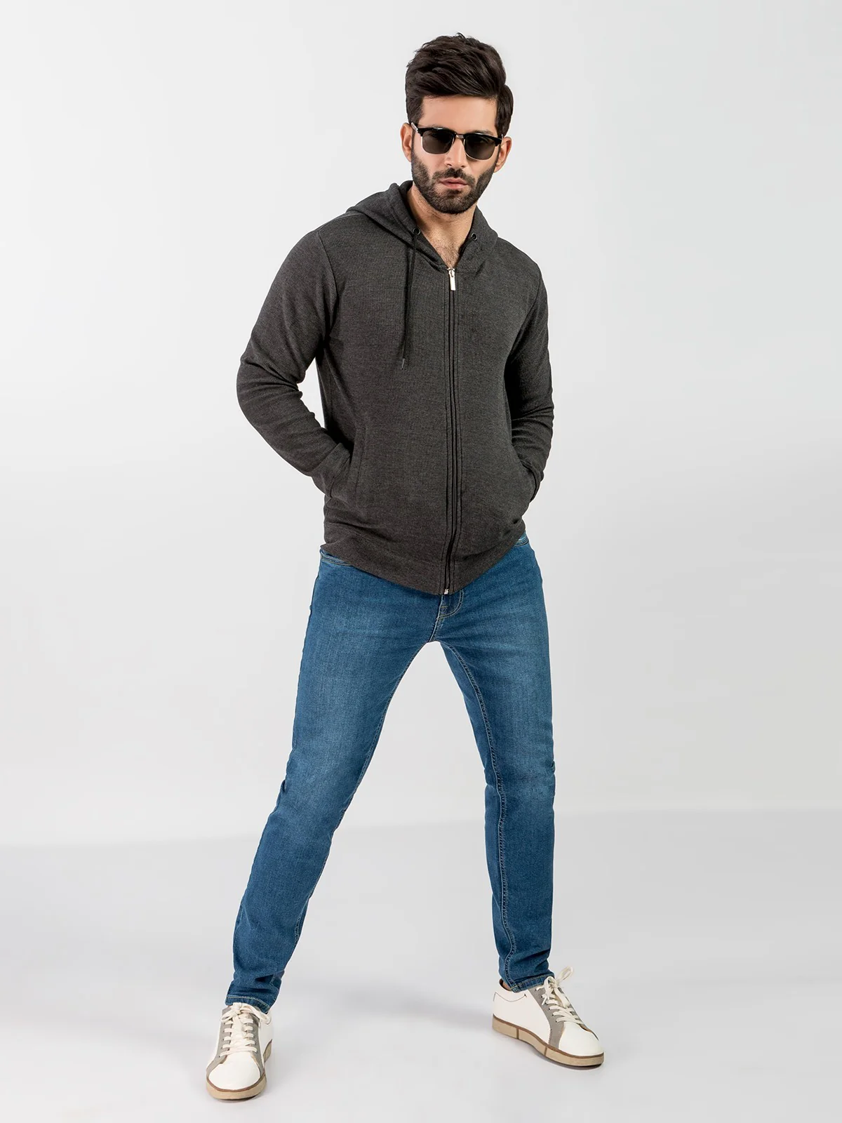 Men's Dark Grey Hoodie - EMTH20-002 - Image 2