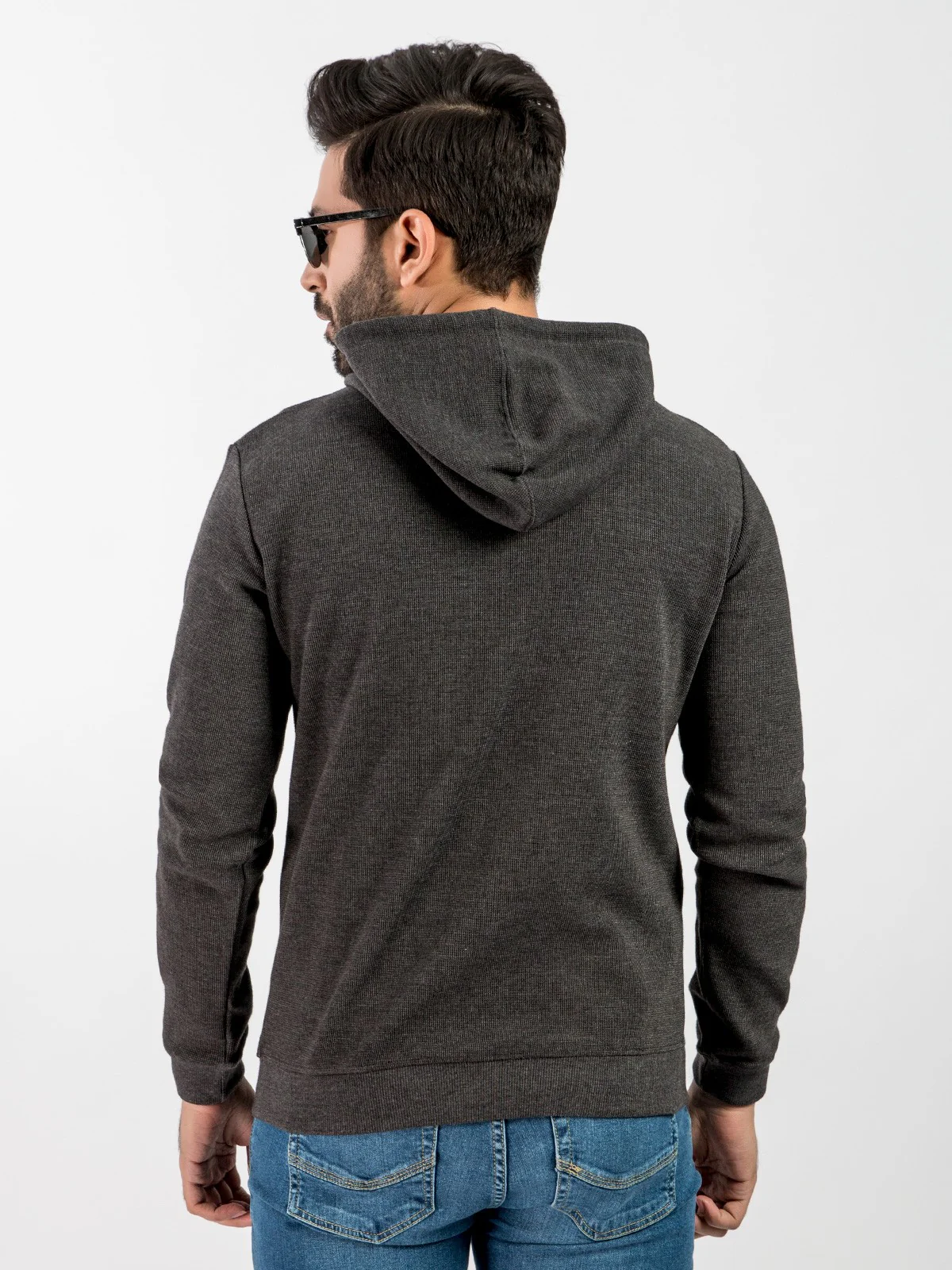 Men's Dark Grey Hoodie - EMTH20-002 - Image 3