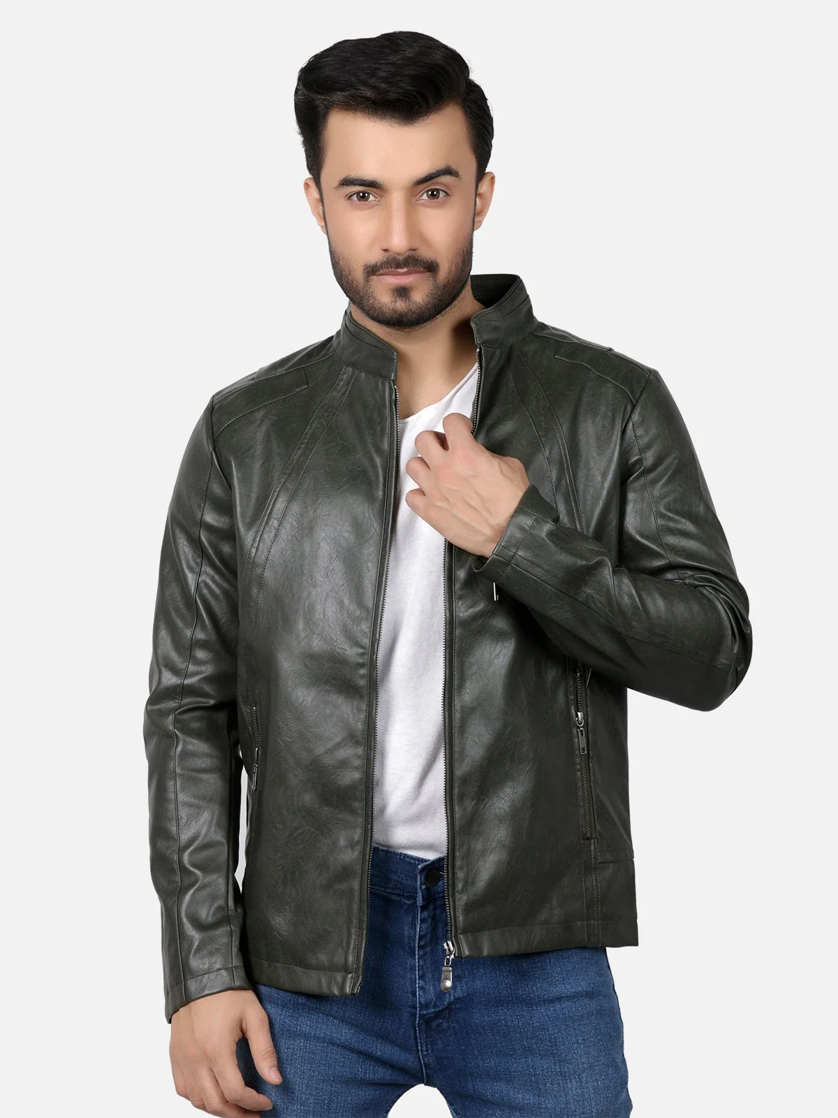 Men's Bottle Green Jacket - EMTJ18-014 - Image 2