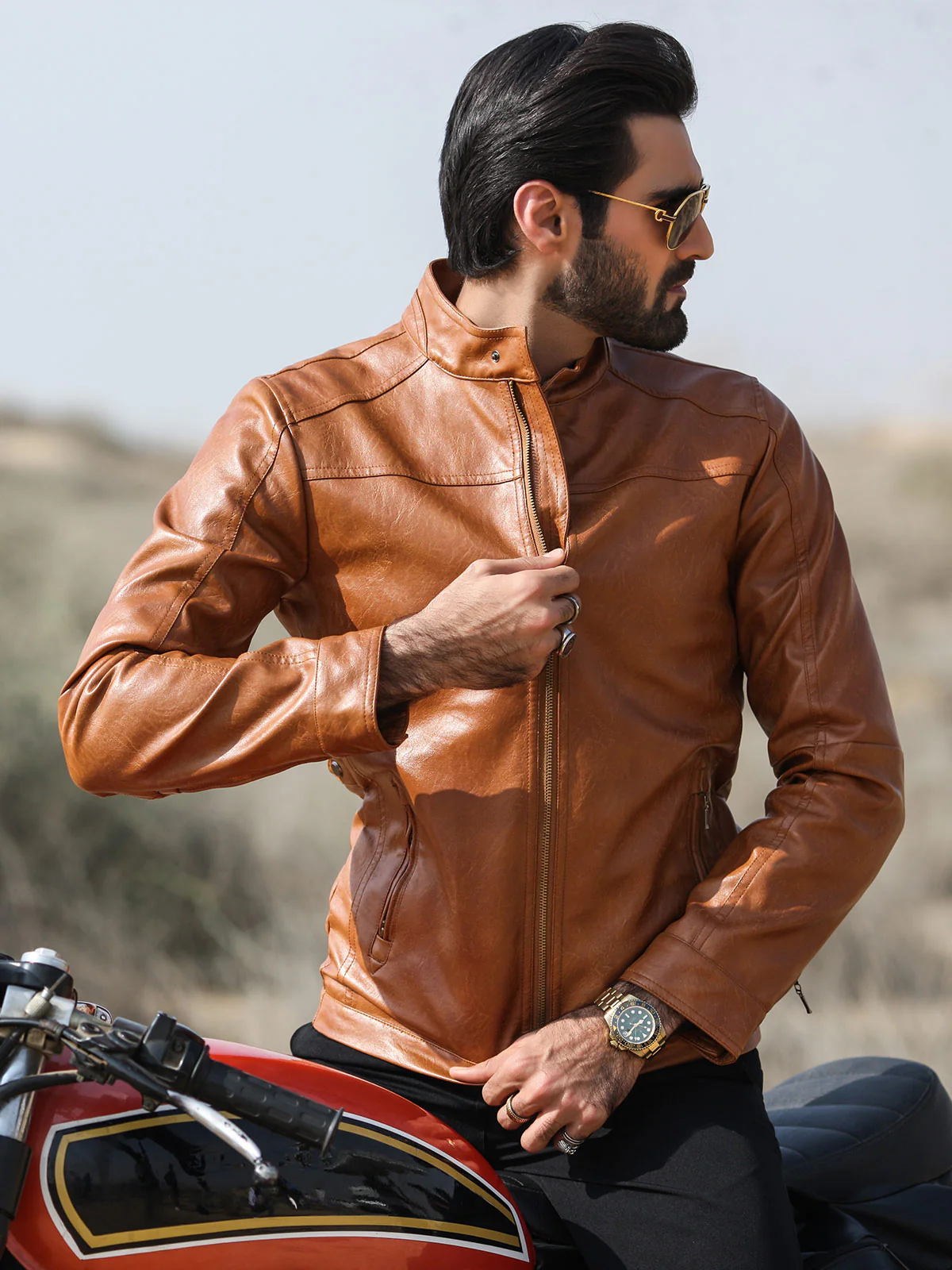 Men's Rust Jacket - EMTJ18-016 - Image 3