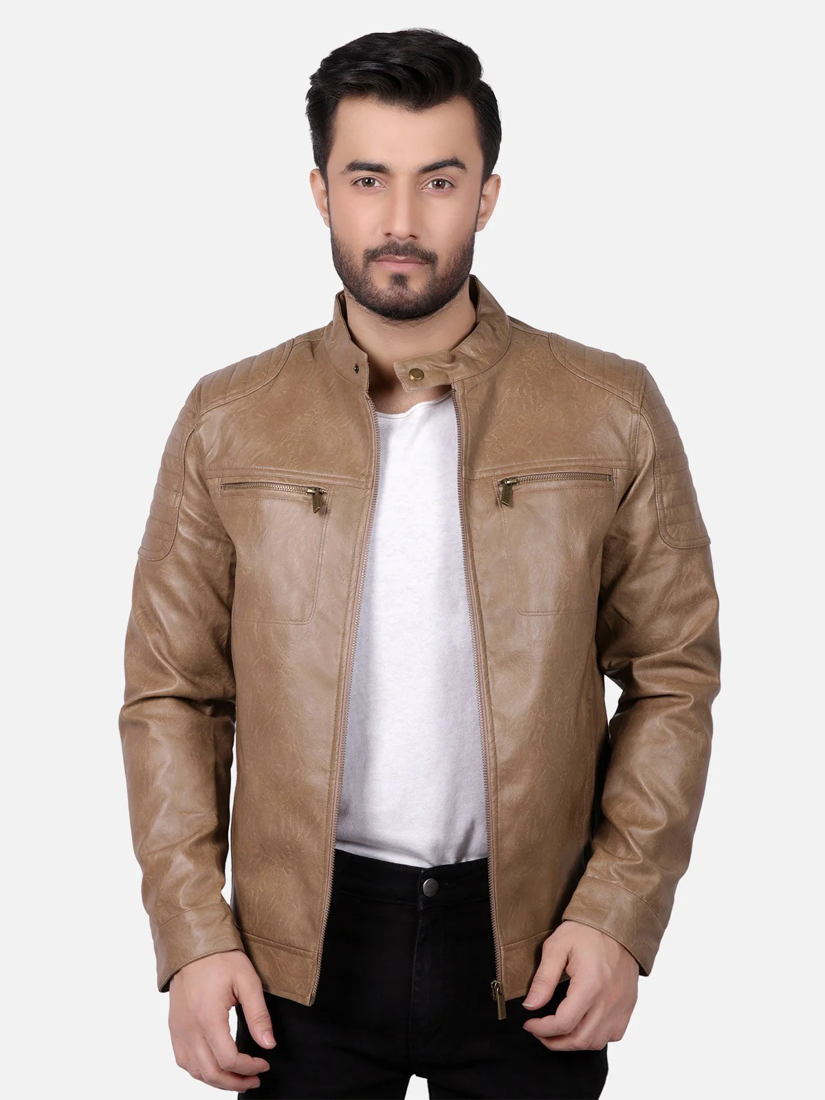 Men's Light Brown Jacket - EMTJ18-019 - Image 2