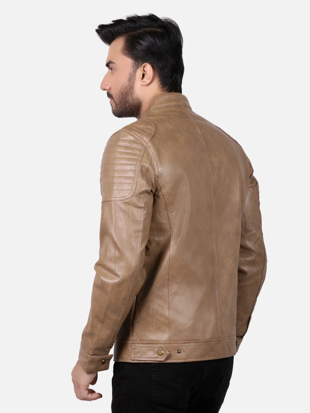 Men's Light Brown Jacket - EMTJ18-019 - Image 3