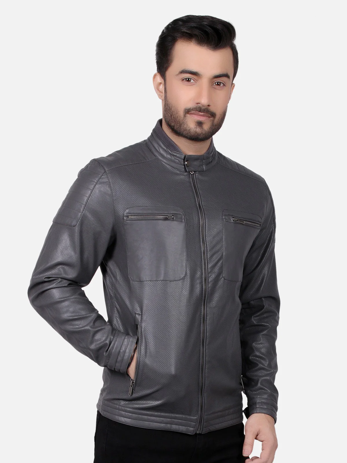 Men's Grey Jacket - EMTJ18-021 - Image 3