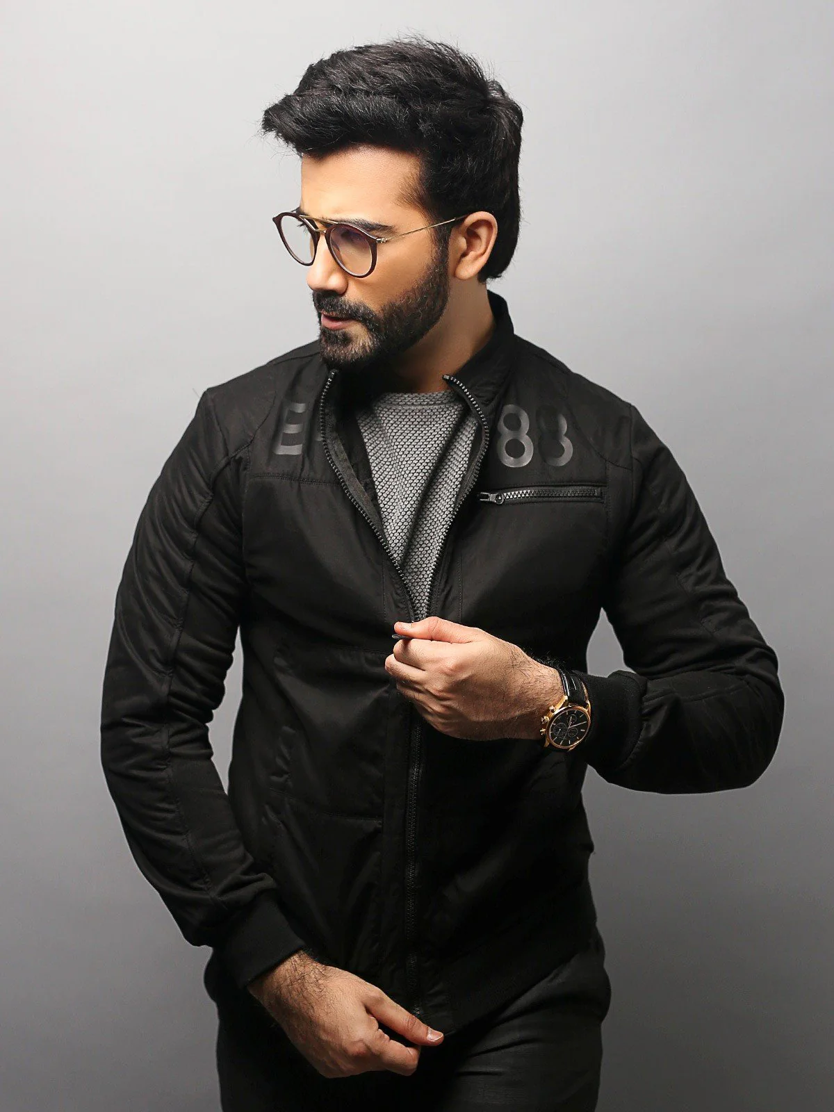 Men's Black Jacket - EMTJ18-022 - Image 3