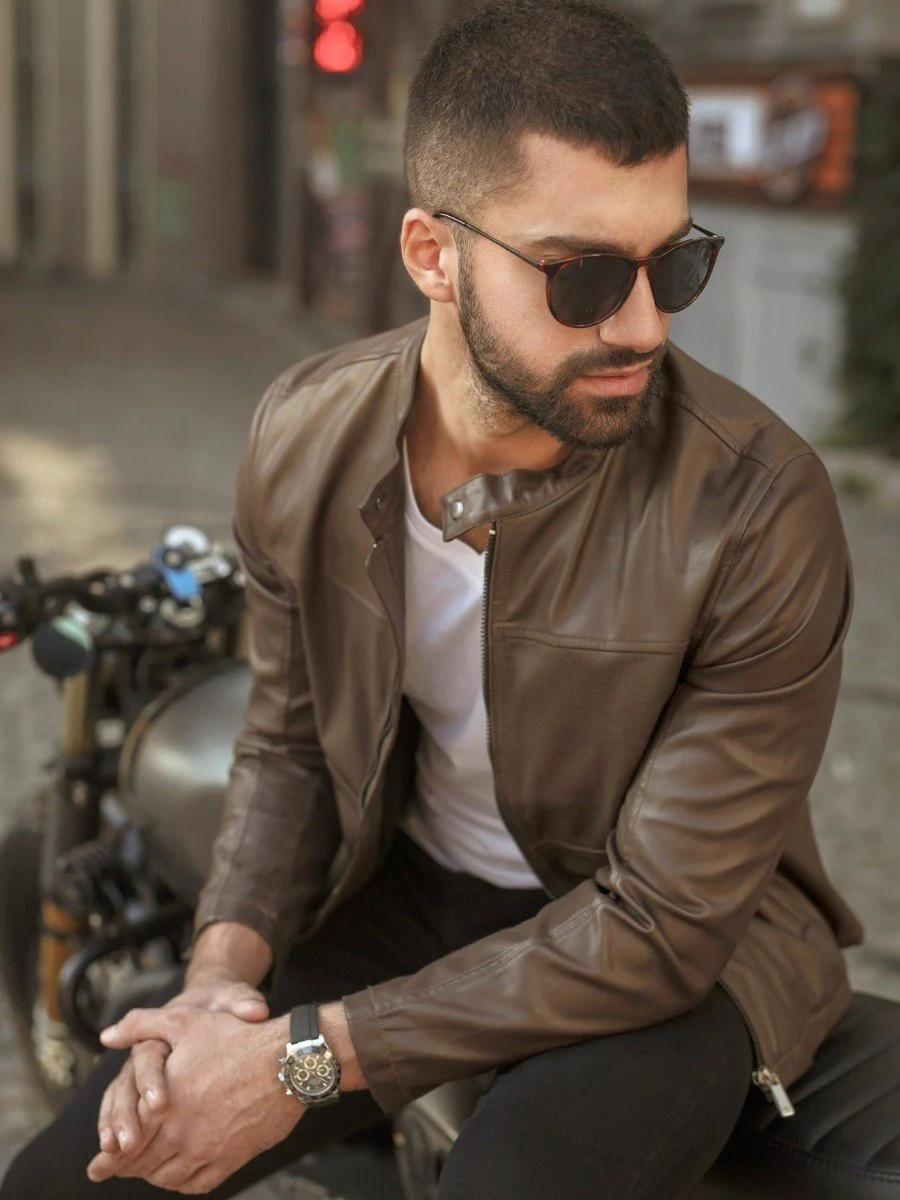 Men's Dark Brown Jacket - EMTJ20-008 - Image 3