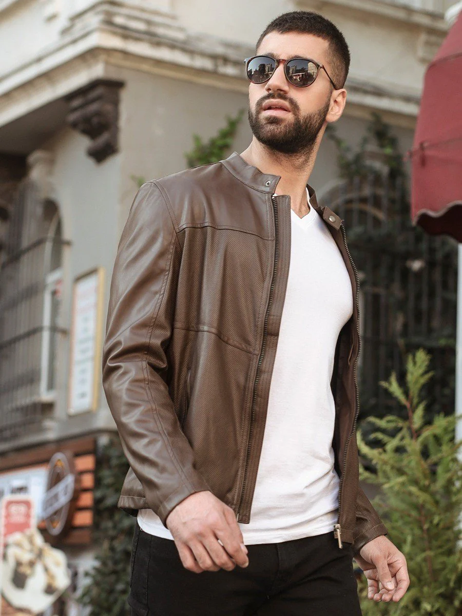 Men's Dark Brown Jacket - EMTJ20-008 - Image 4