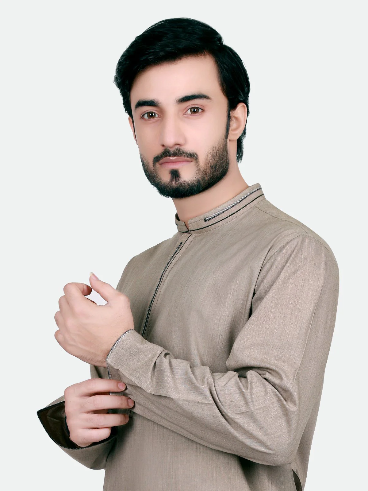 Men's Green Kurta - EMTK17S-9477 - Image 2