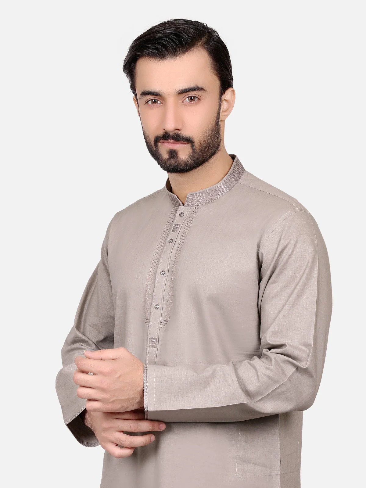 Men's Sand Kurta - EMTK18S-9482 - Image 2