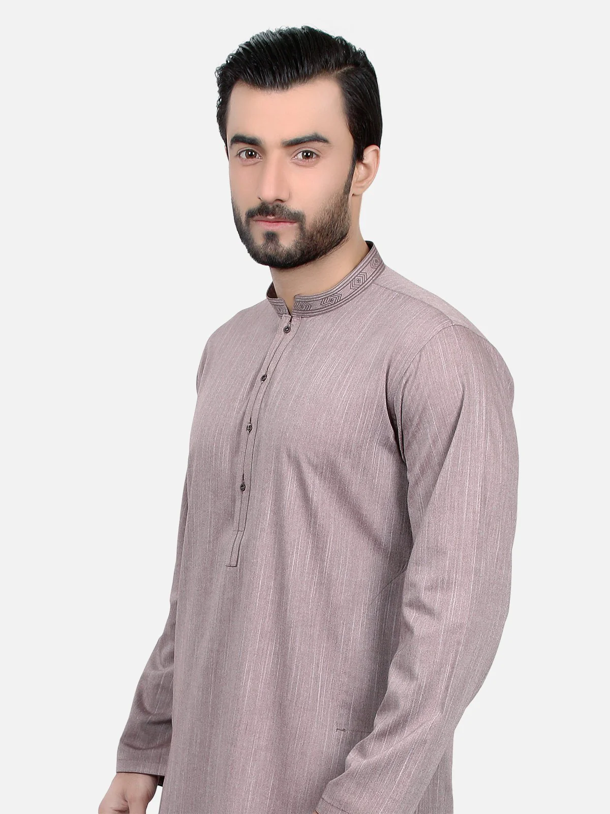 Men's Coffee Kurta - EMTK18S-9565 - Image 2
