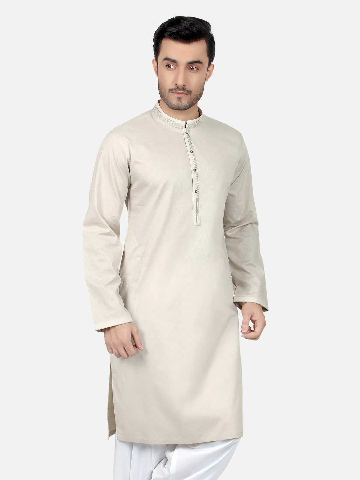 Men's Light Green Kurta - EMTK18S-9628 - Image 3