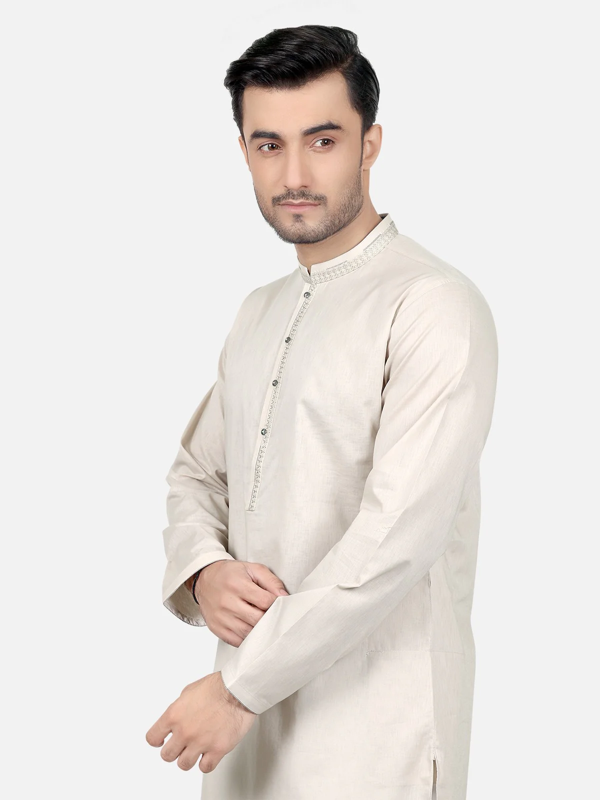 Men's Light Green Kurta - EMTK18S-9628 - Image 4