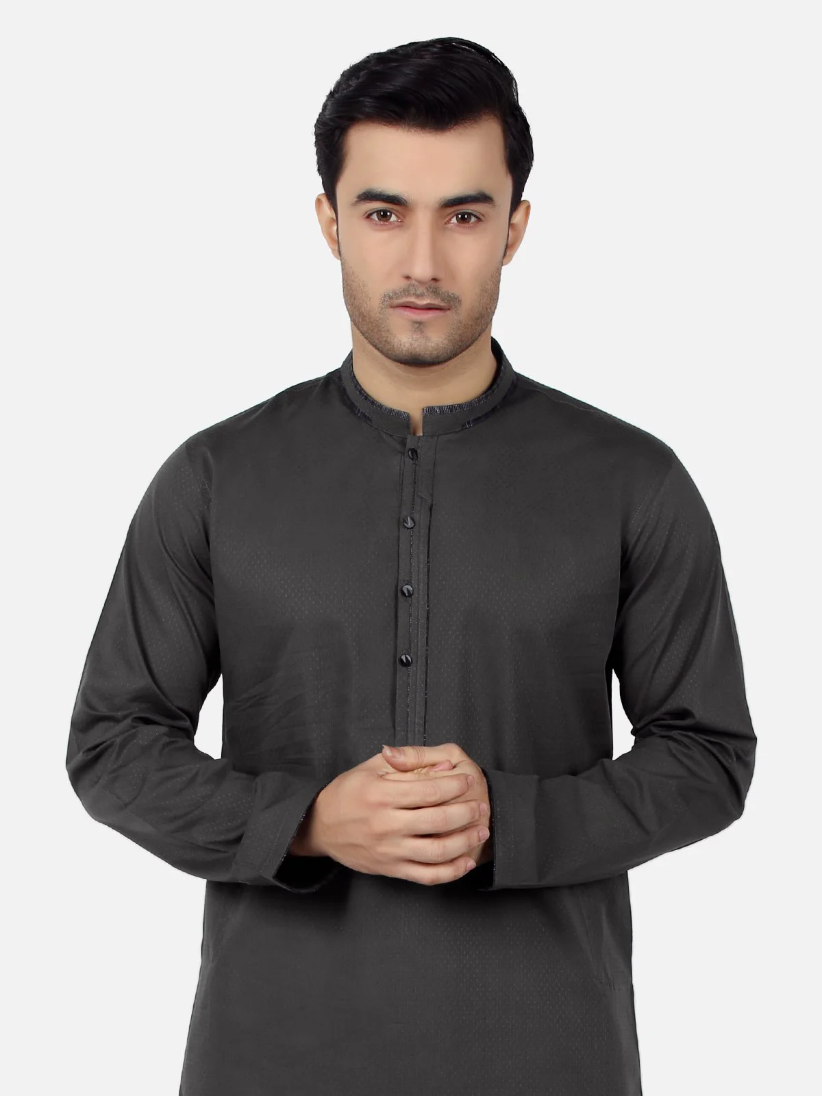Men's Dark Green Kurta - EMTK18S-9643 - Image 2
