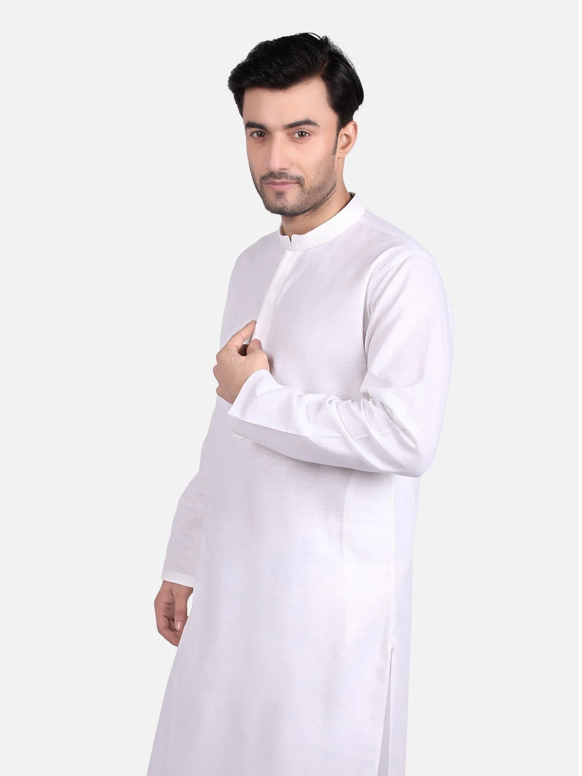 Men's Off White Kurta - EMTK18S-9655 - Image 4