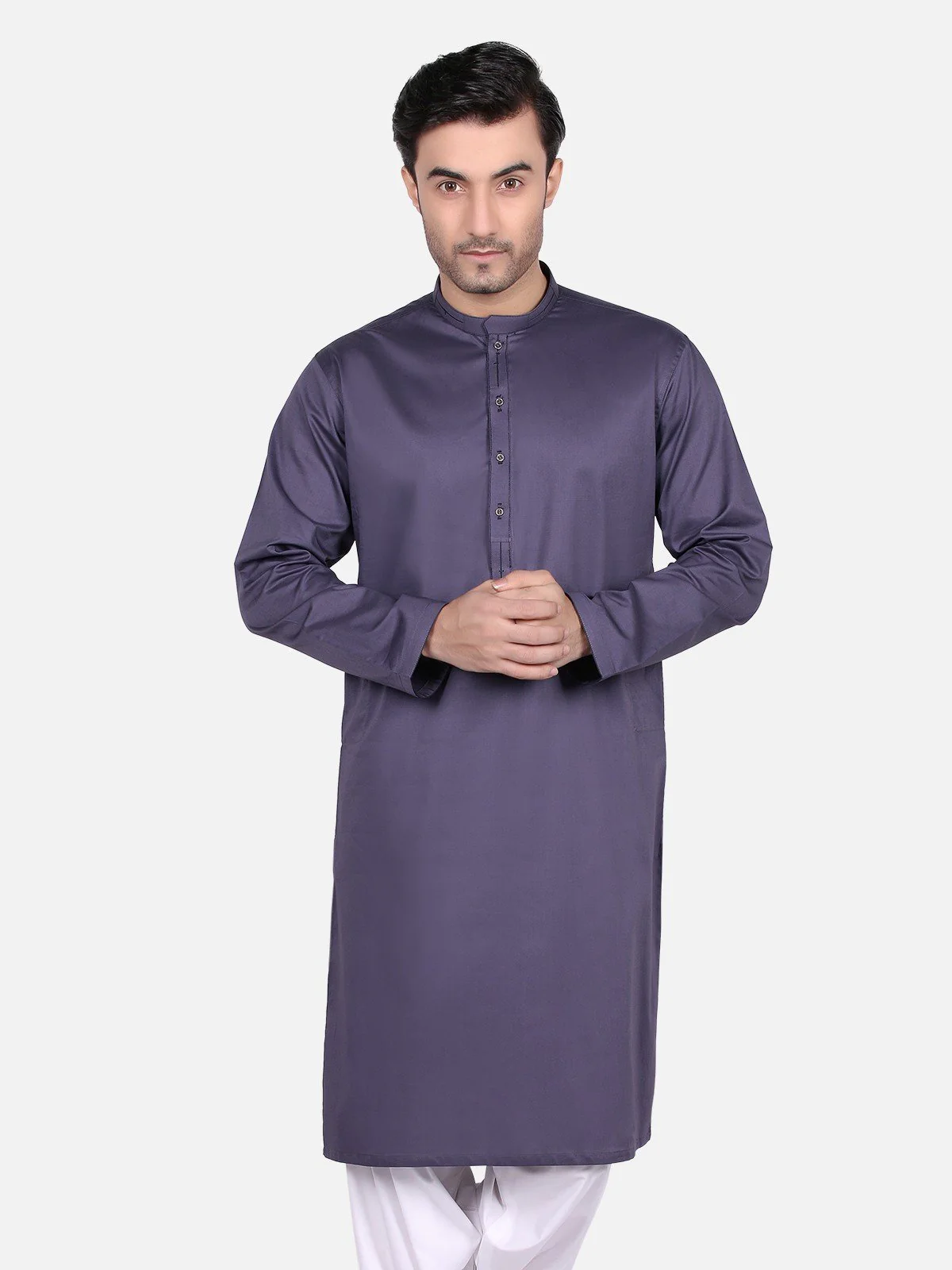 Men's Purple Kurta - EMTK18S-9659 - Image 3