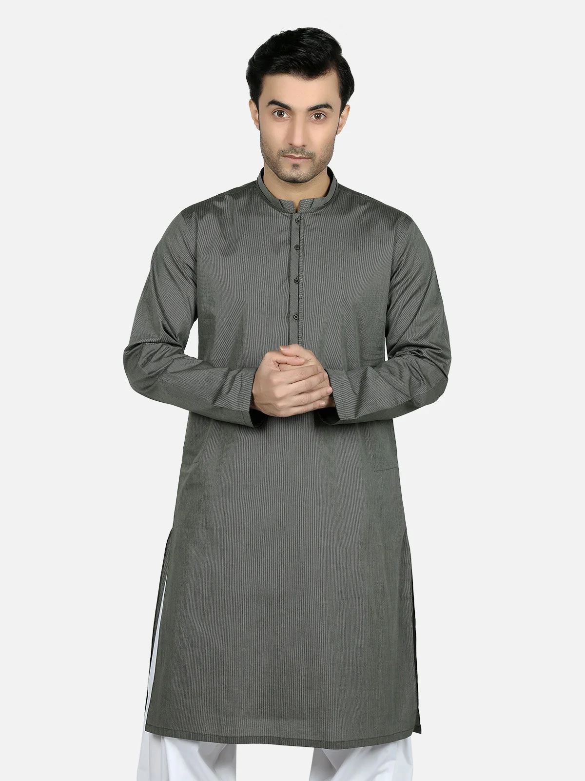 Men's Green Kurta - EMTK18S-9661 - Image 3