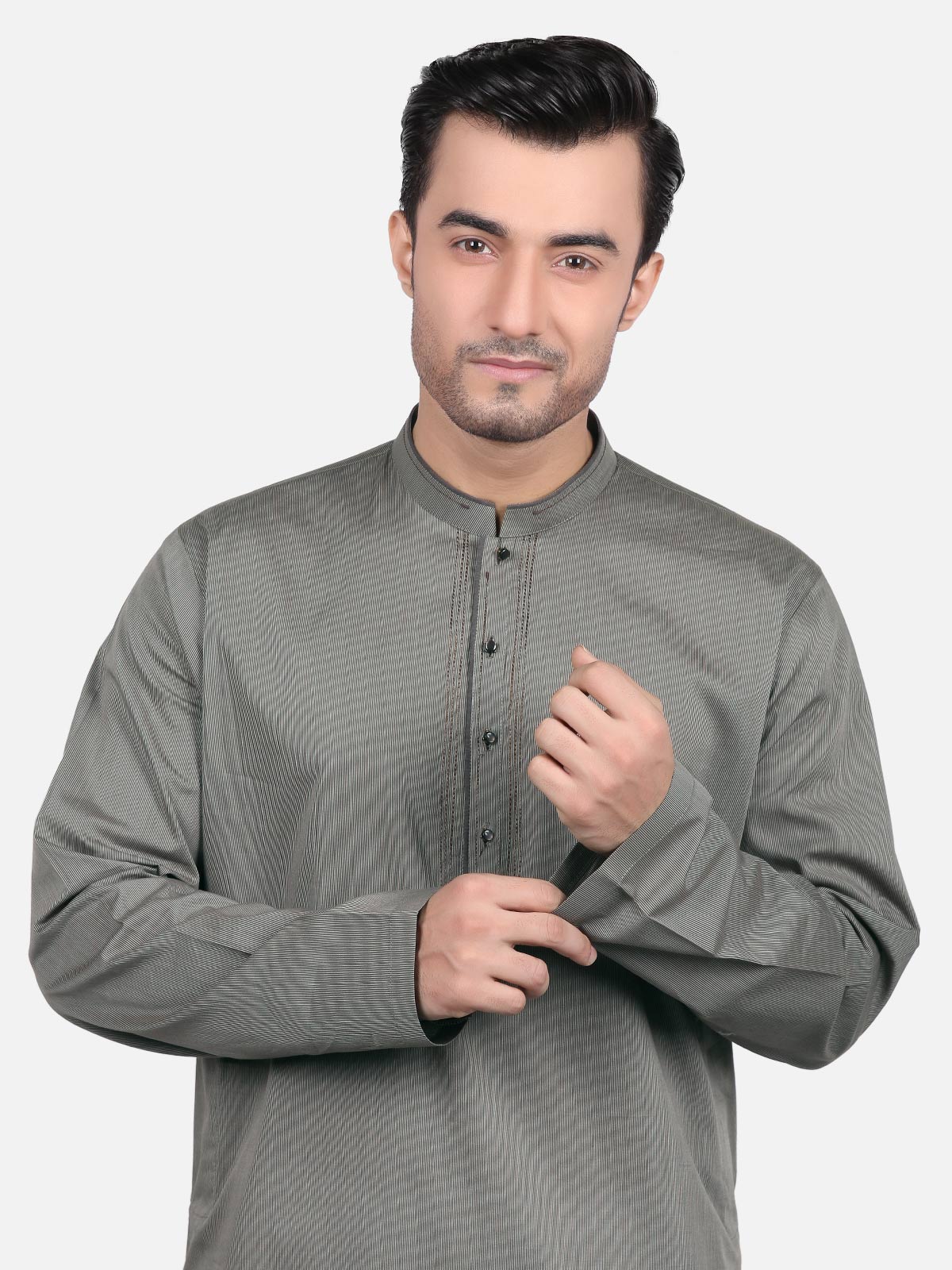 Men's Green Kurta - EMTK18S-9663 - Image 2