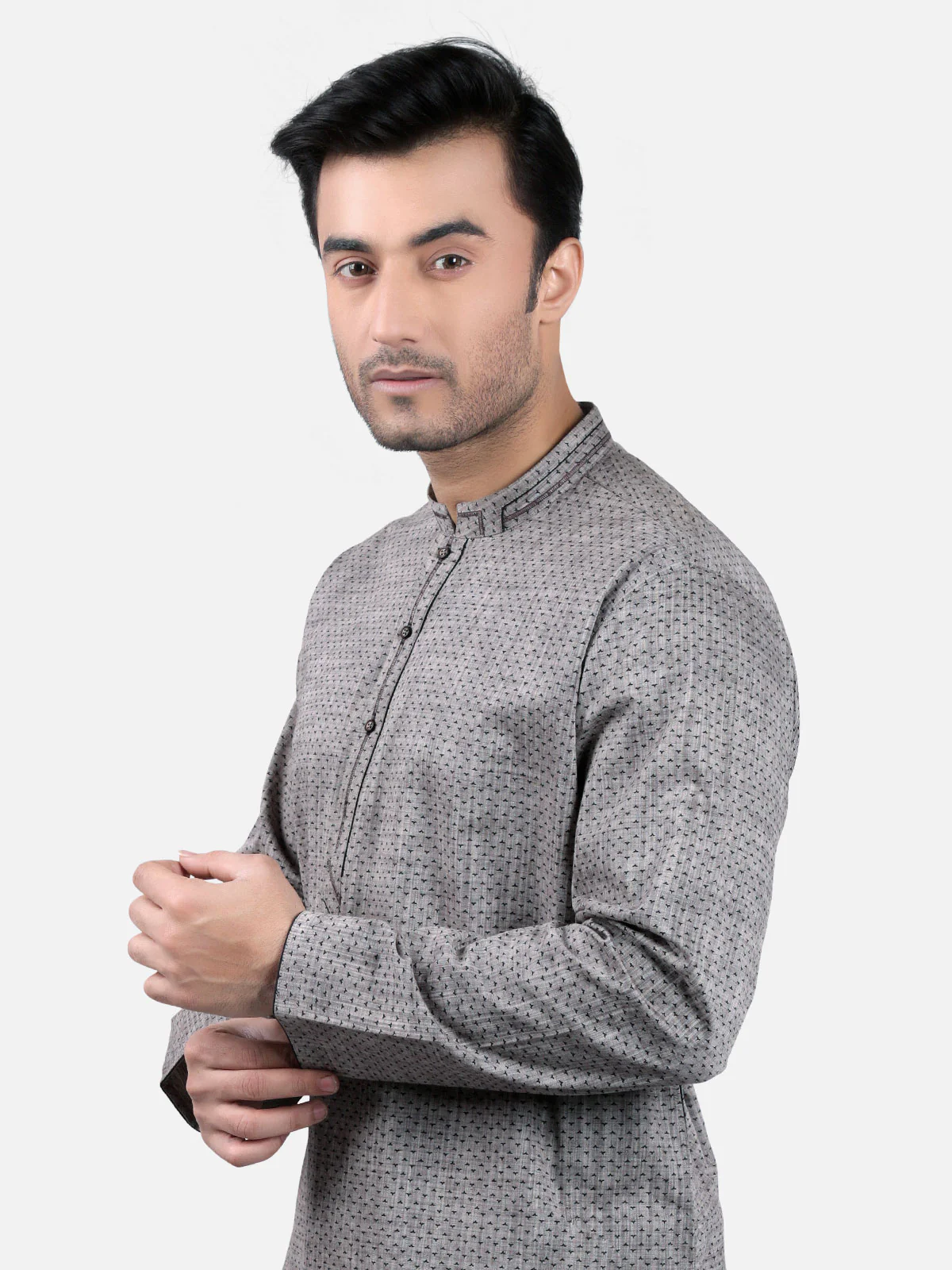 Men's Coffee Kurta - EMTK19S-9700 - Image 2