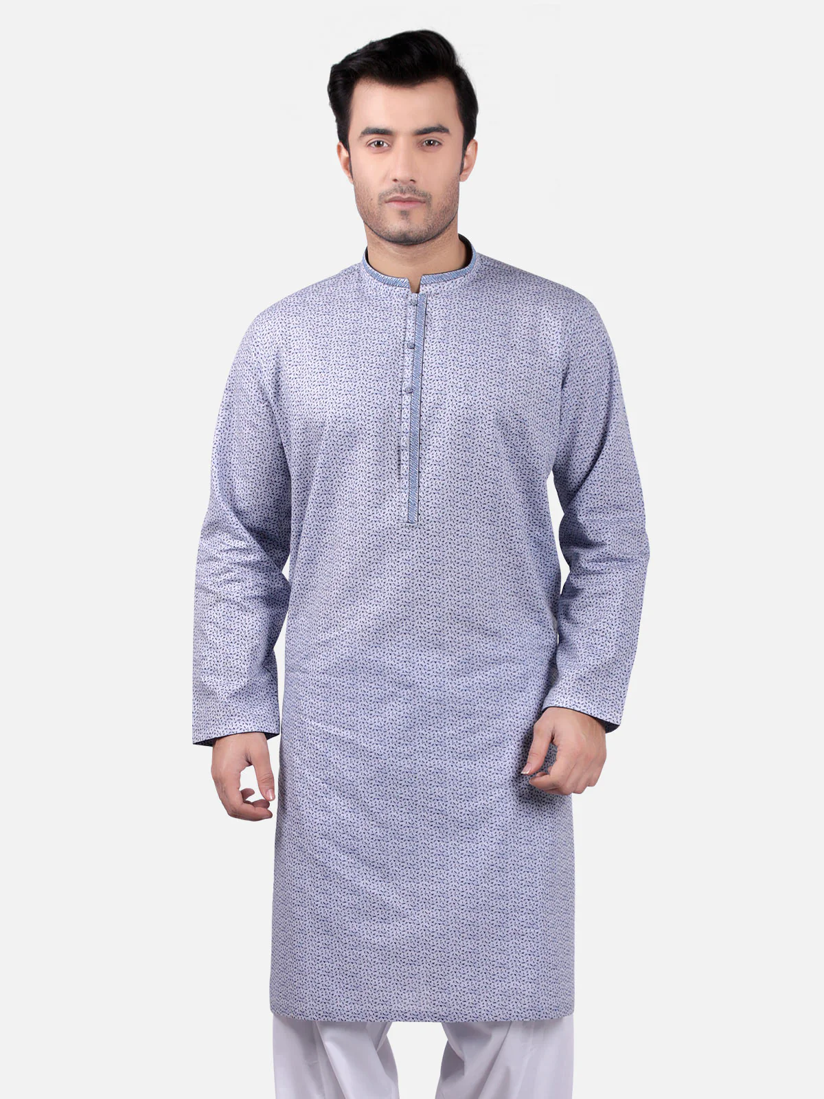 Men's Light Blue Kurta - EMTK19S-9710 - Image 2