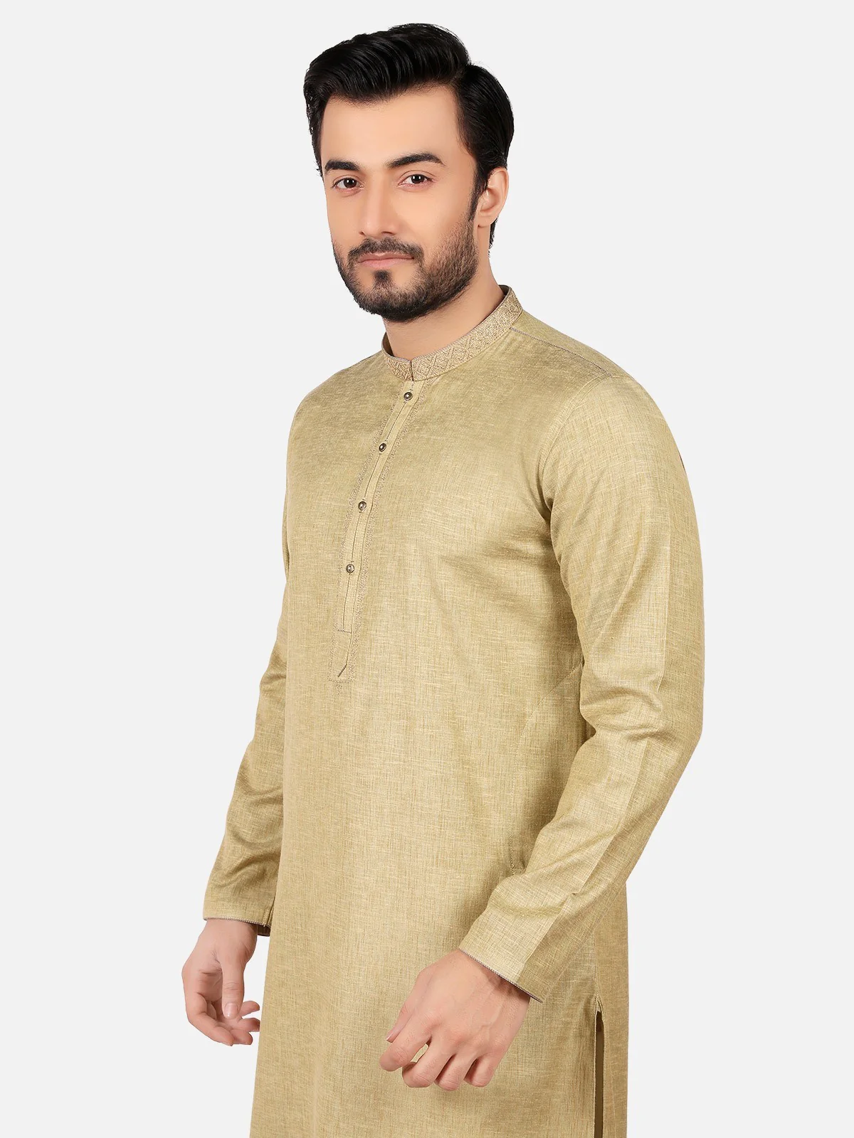 Men's Light Green Kurta - EMTK19S-9724 - Image 2