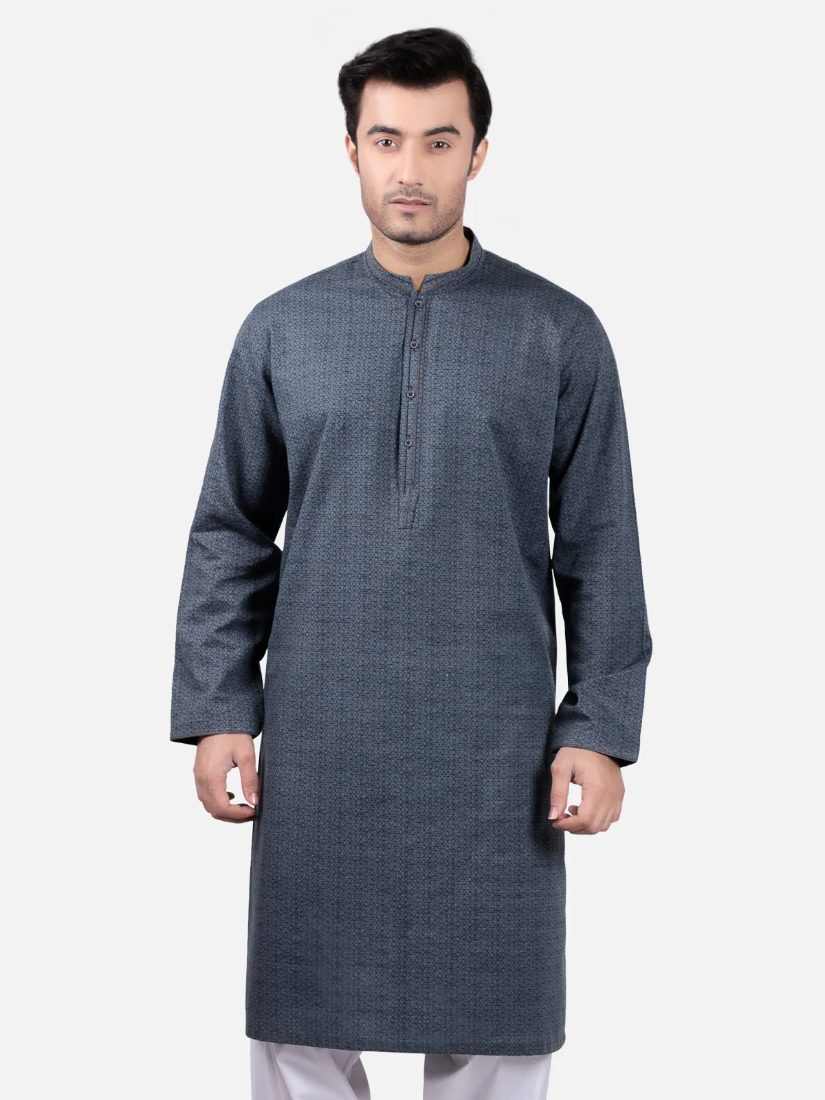 Men's Dark Turquoise Kurta - EMTK19S-9738 - Image 2