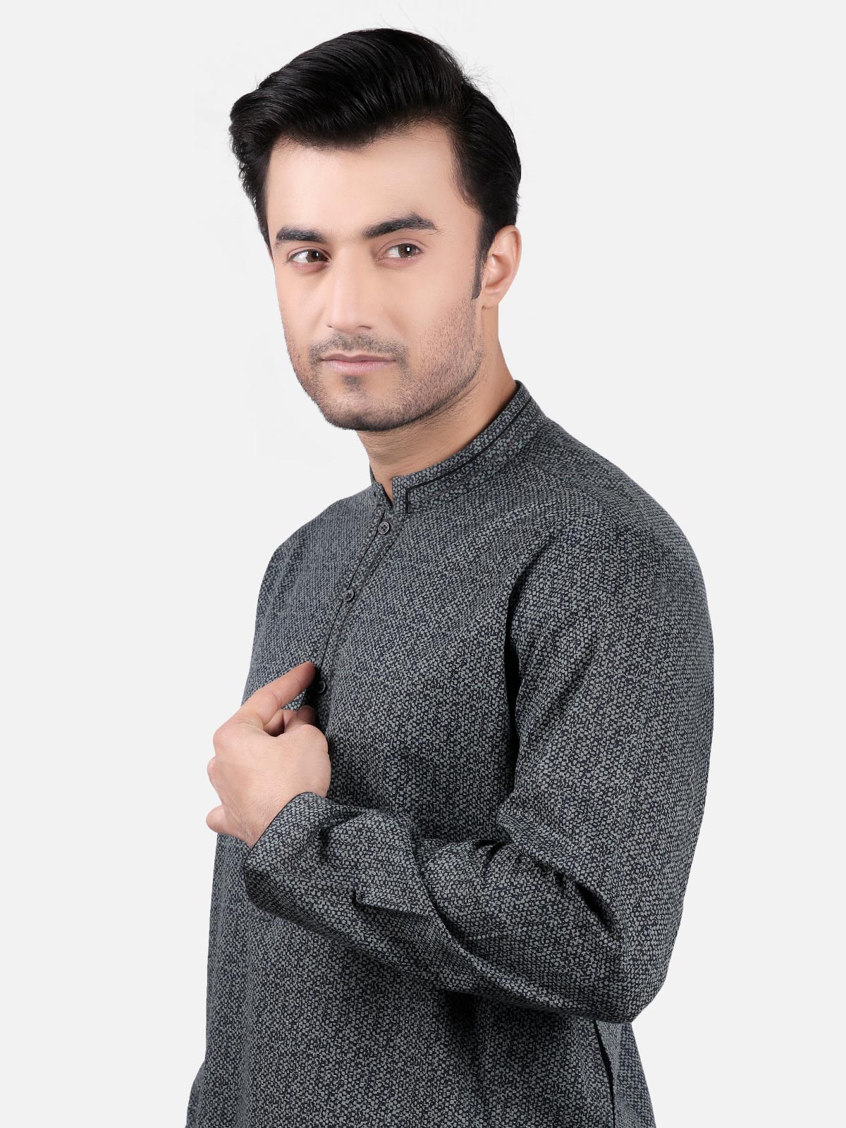 Men's Sea Green Kurta - EMTK19S-9744 - Image 2