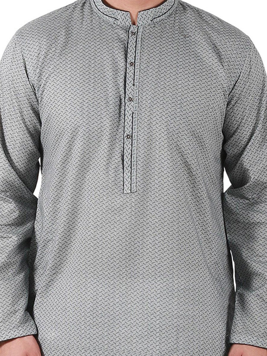 Men's Mist Green Kurta - EMTK20S-9841 - Image 3