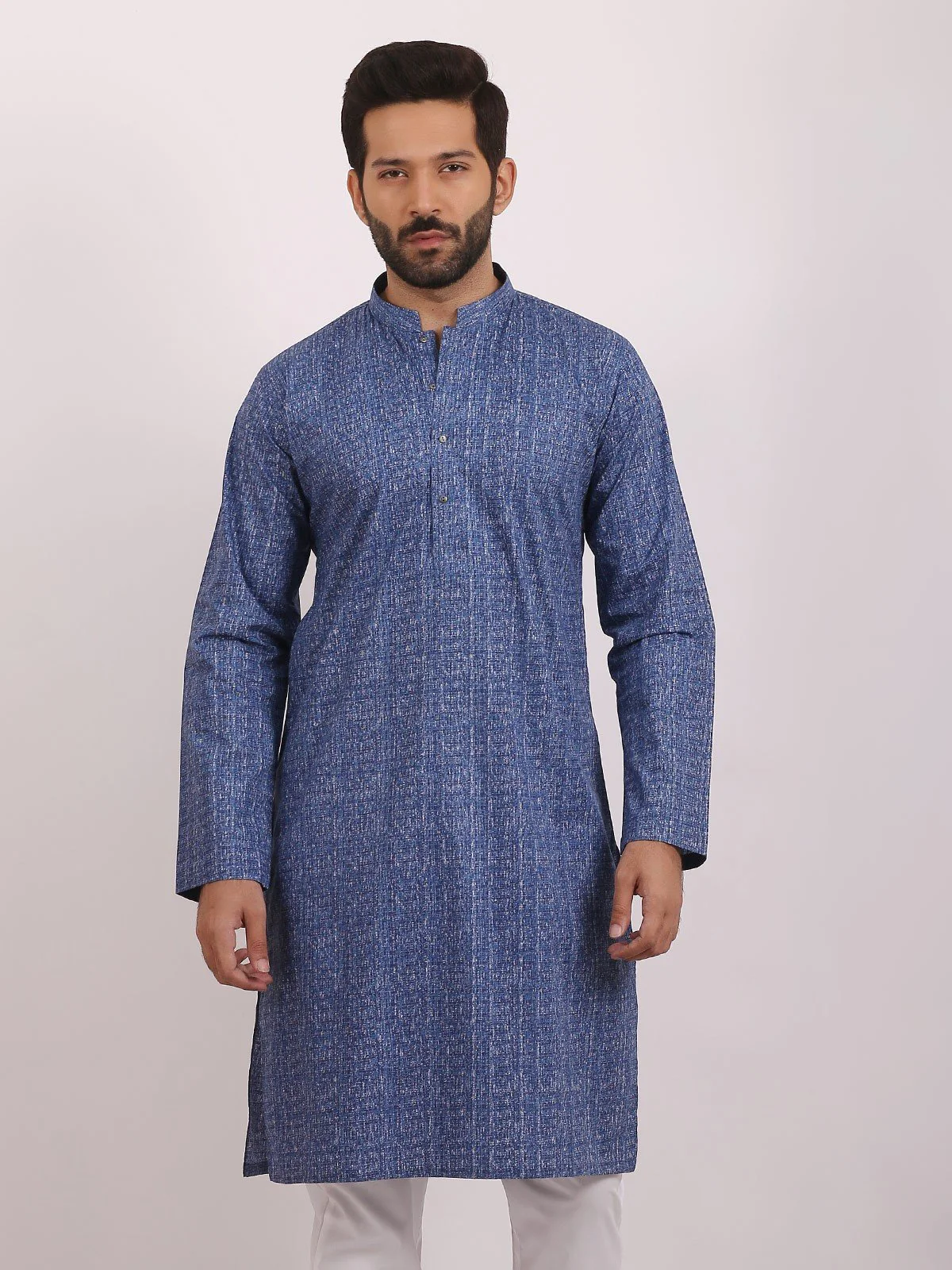 Men's Blue Kurta - EMTK20S-9888 - Image 5