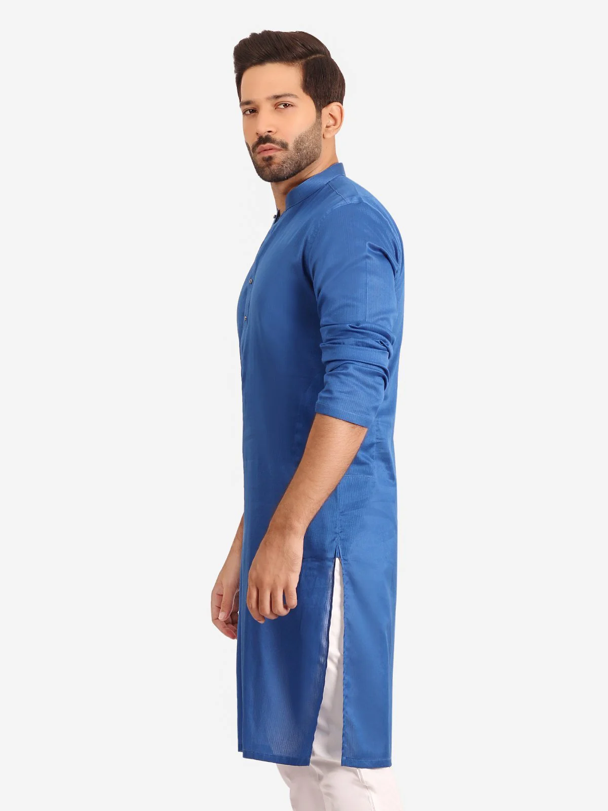Men's Royal Blue Kurta - EMTK20S-9891 - Image 2