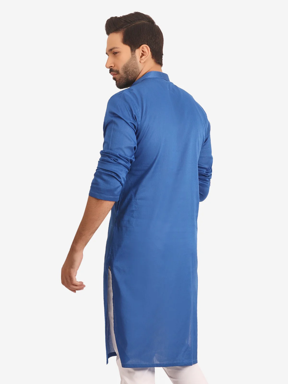 Men's Royal Blue Kurta - EMTK20S-9891 - Image 3