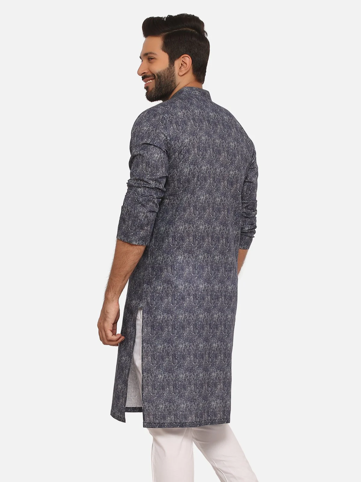 Men's Blue Kurta - EMTK20S-9899 - Image 2