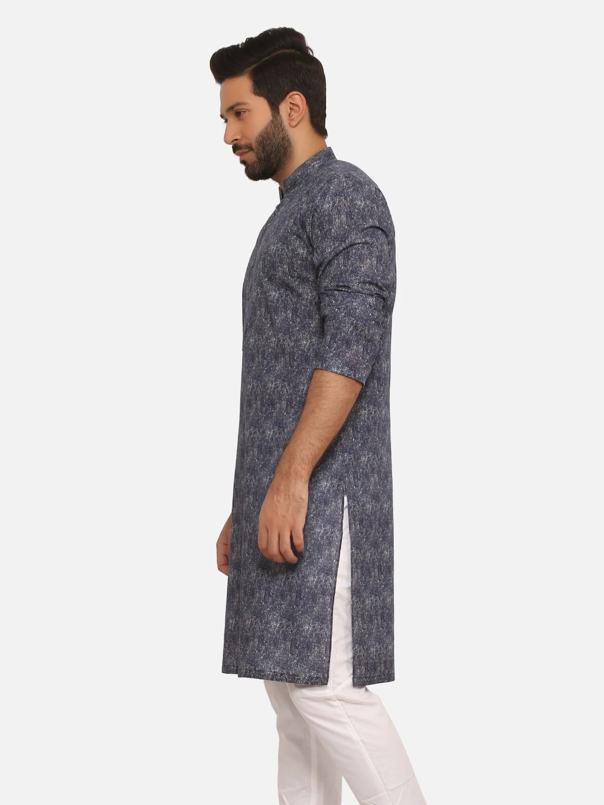 Men's Blue Kurta - EMTK20S-9899 - Image 3
