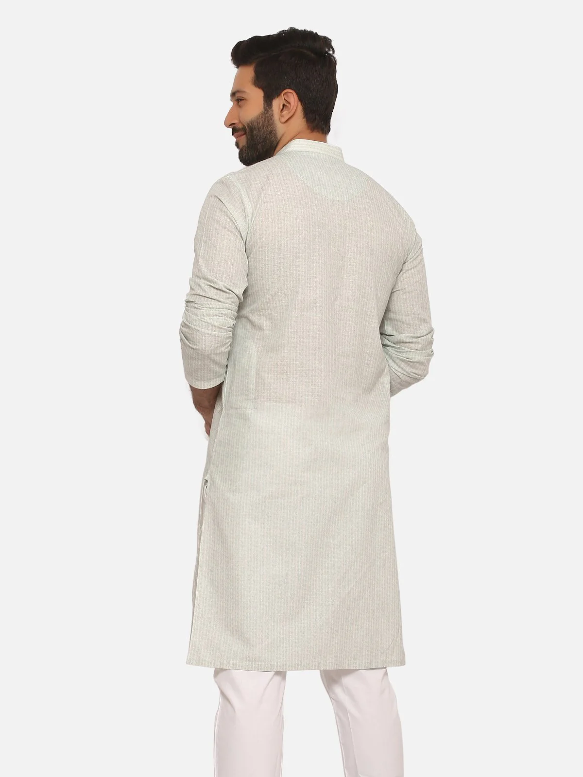 Men's Light Green Kurta - EMTK20S-9900 - Image 2