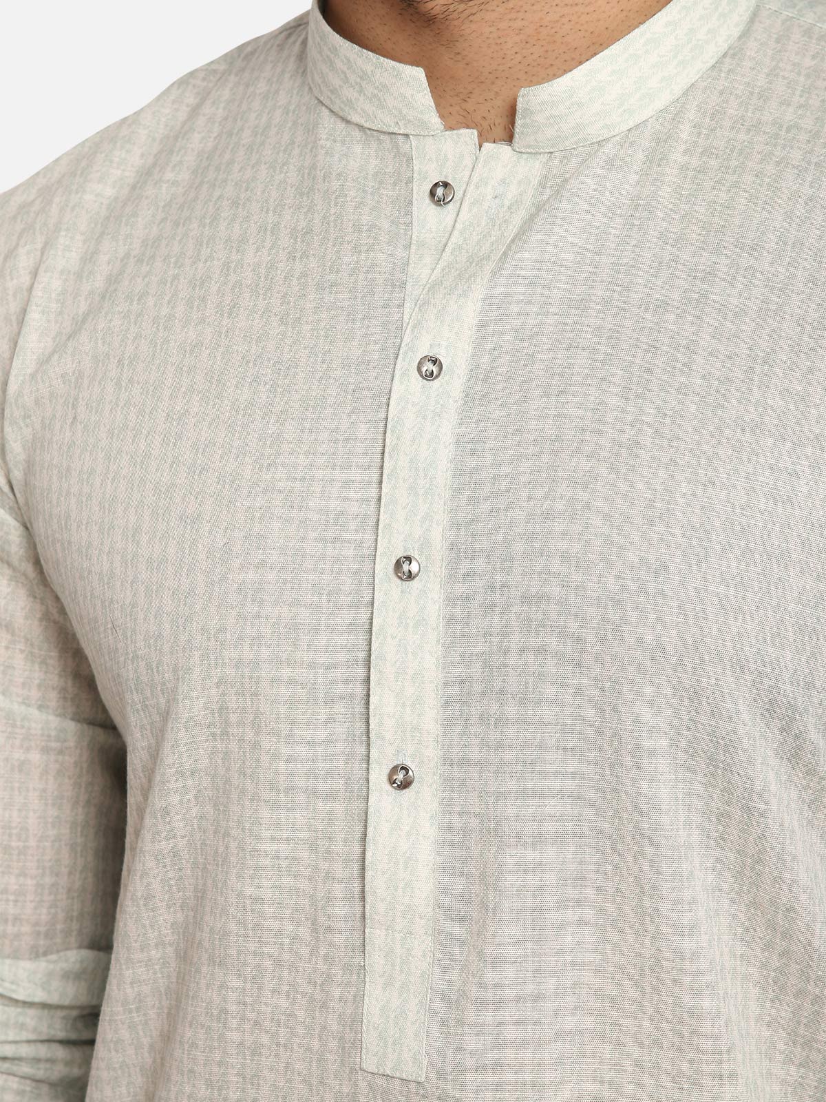 Men's Light Green Kurta - EMTK20S-9900 - Image 3