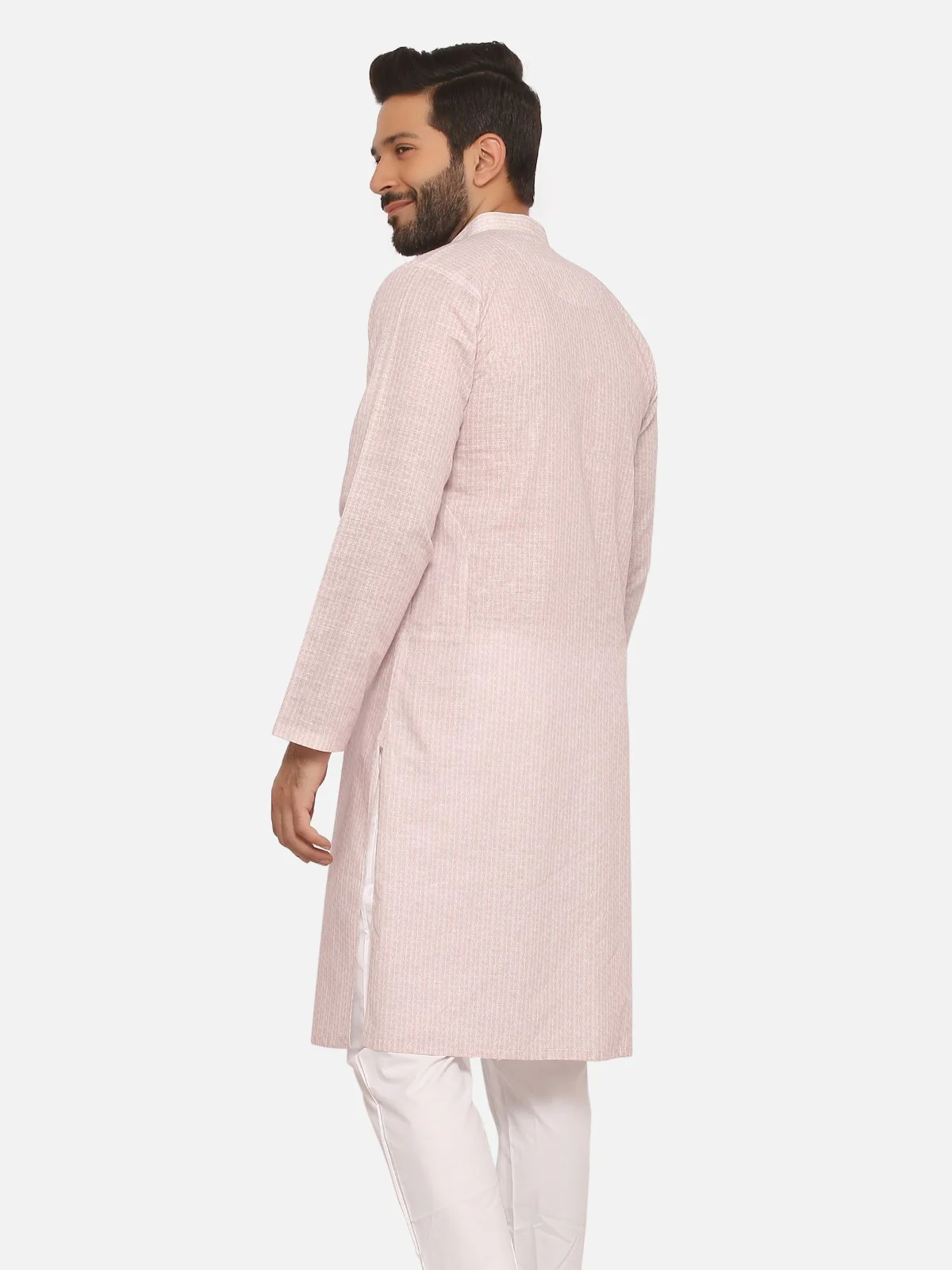 Men's Light Pink Kurta - EMTK20S-99001 - Image 2