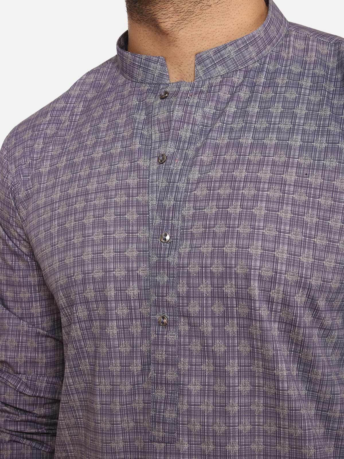 Men's Purple Kurta - EMTK20S-99002 - Image 3