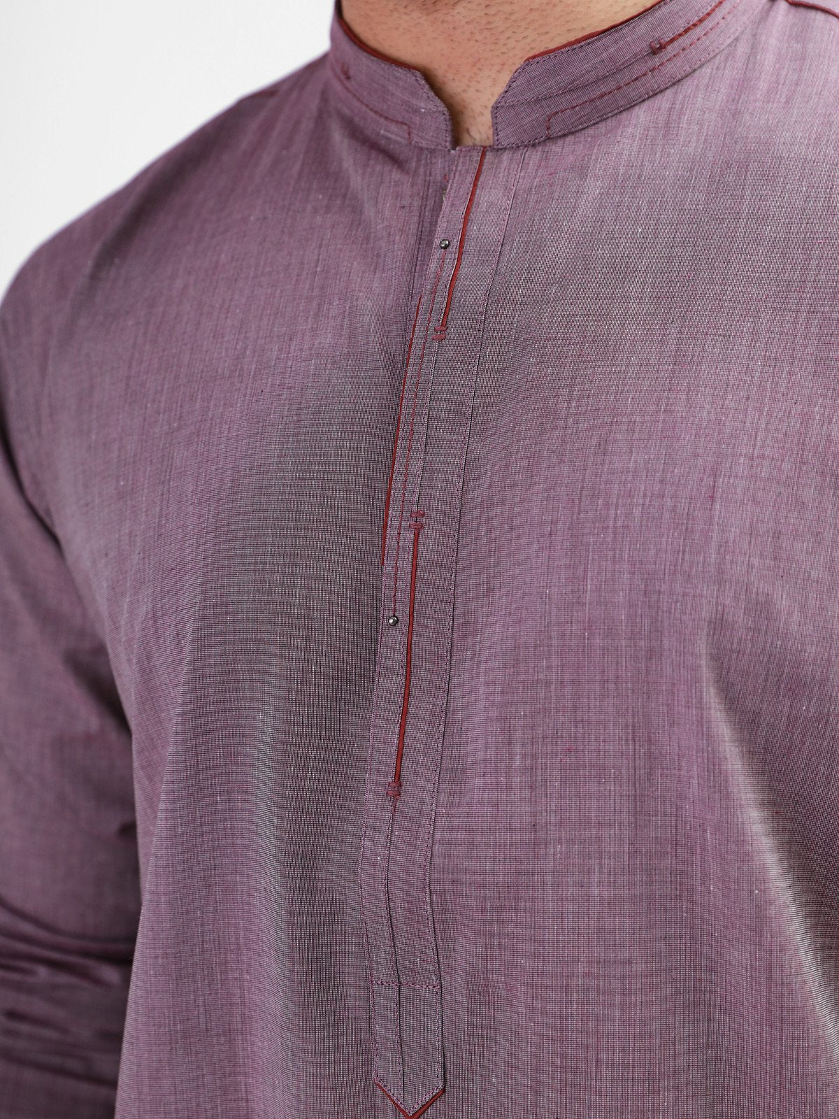 Men's Purple Kurta - EMTK21S-99076 - Image 2