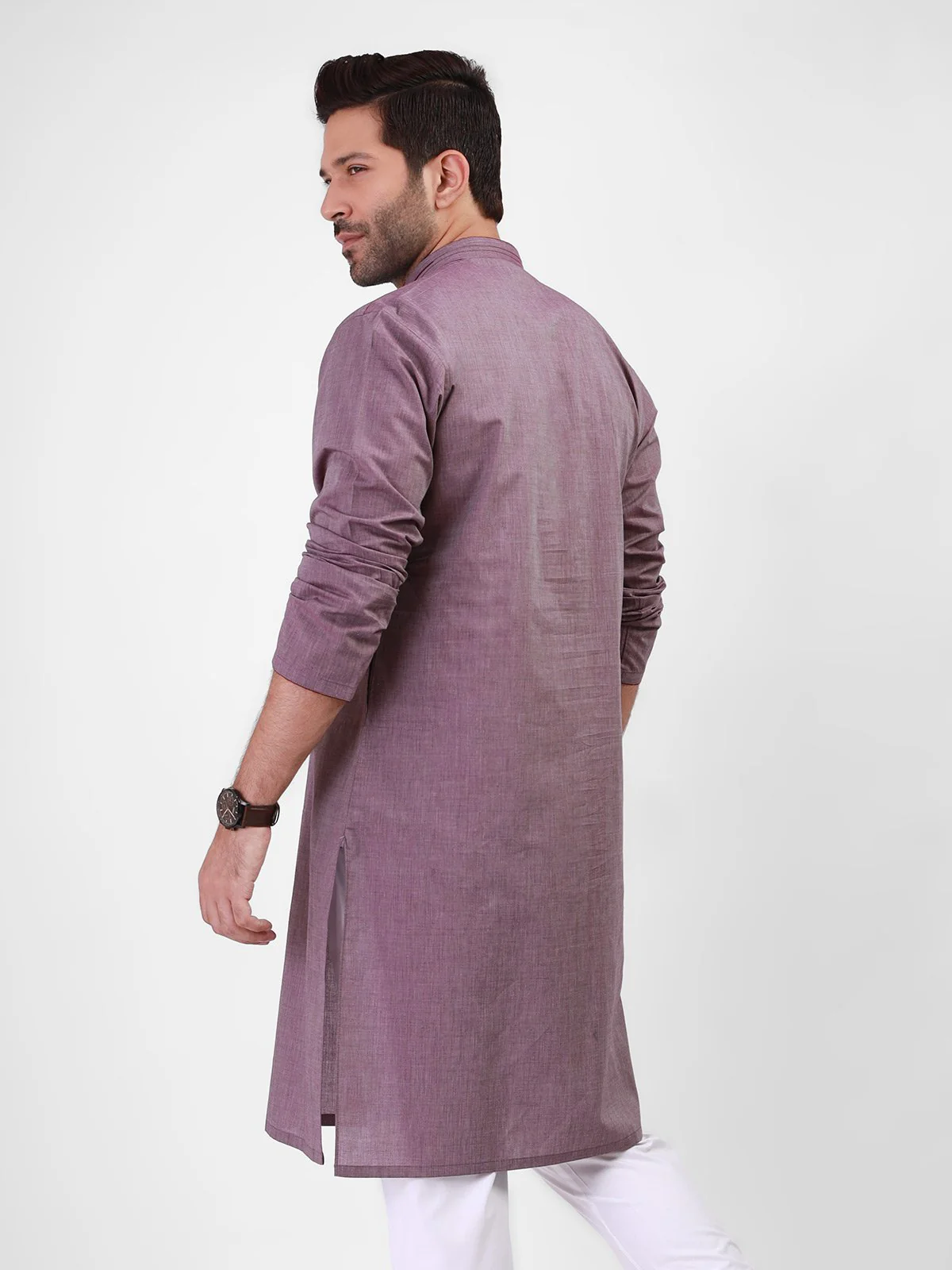 Men's Purple Kurta - EMTK21S-99076 - Image 3