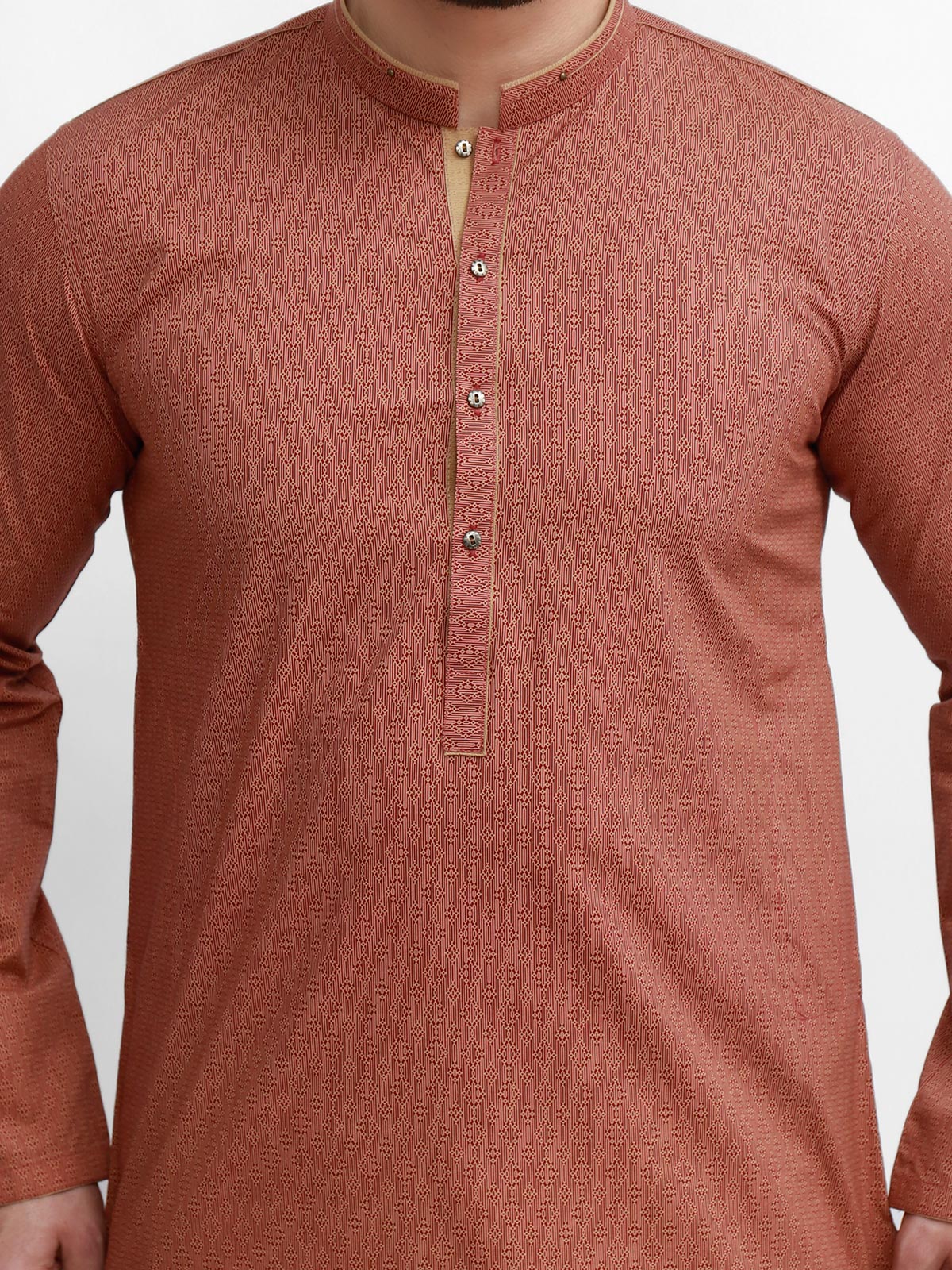 Men's Brown Kurta - EMTK21S-99036 - Image 2