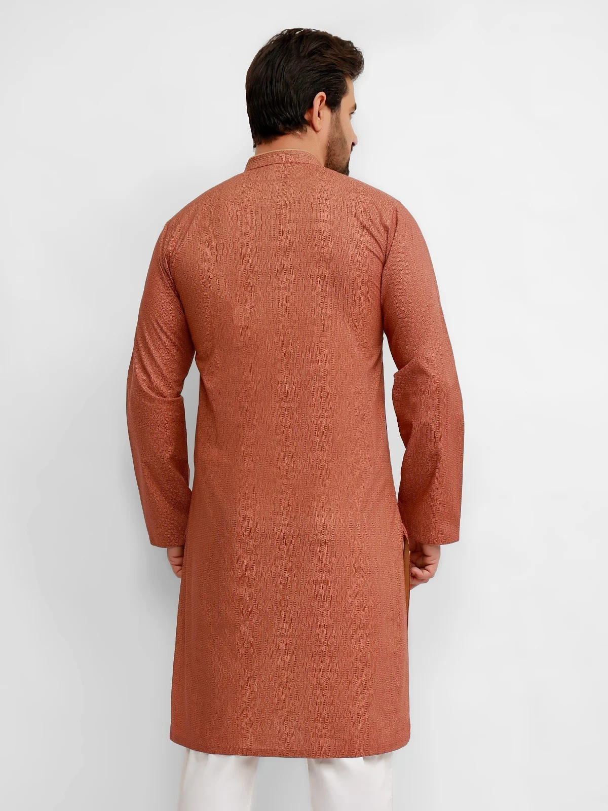 Men's Brown Kurta - EMTK21S-99036 - Image 3