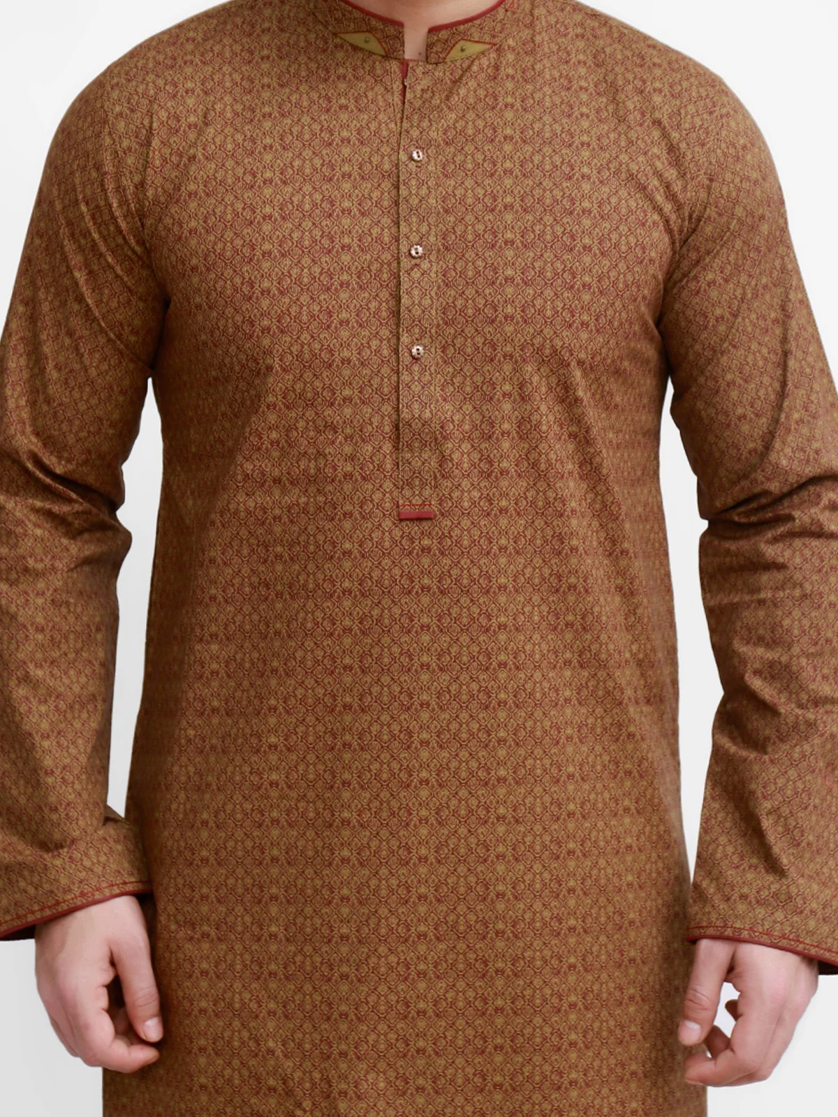 Men's Dull Rust Kurta - EMTK21S-99038 - Image 2