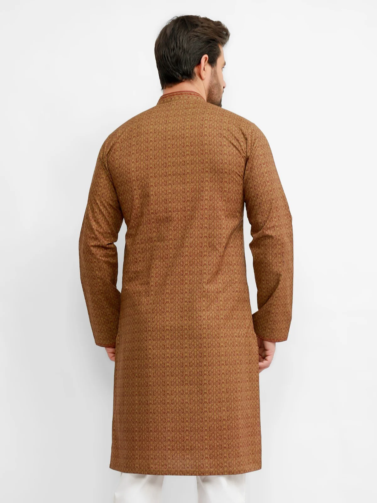 Men's Dull Rust Kurta - EMTK21S-99038 - Image 3
