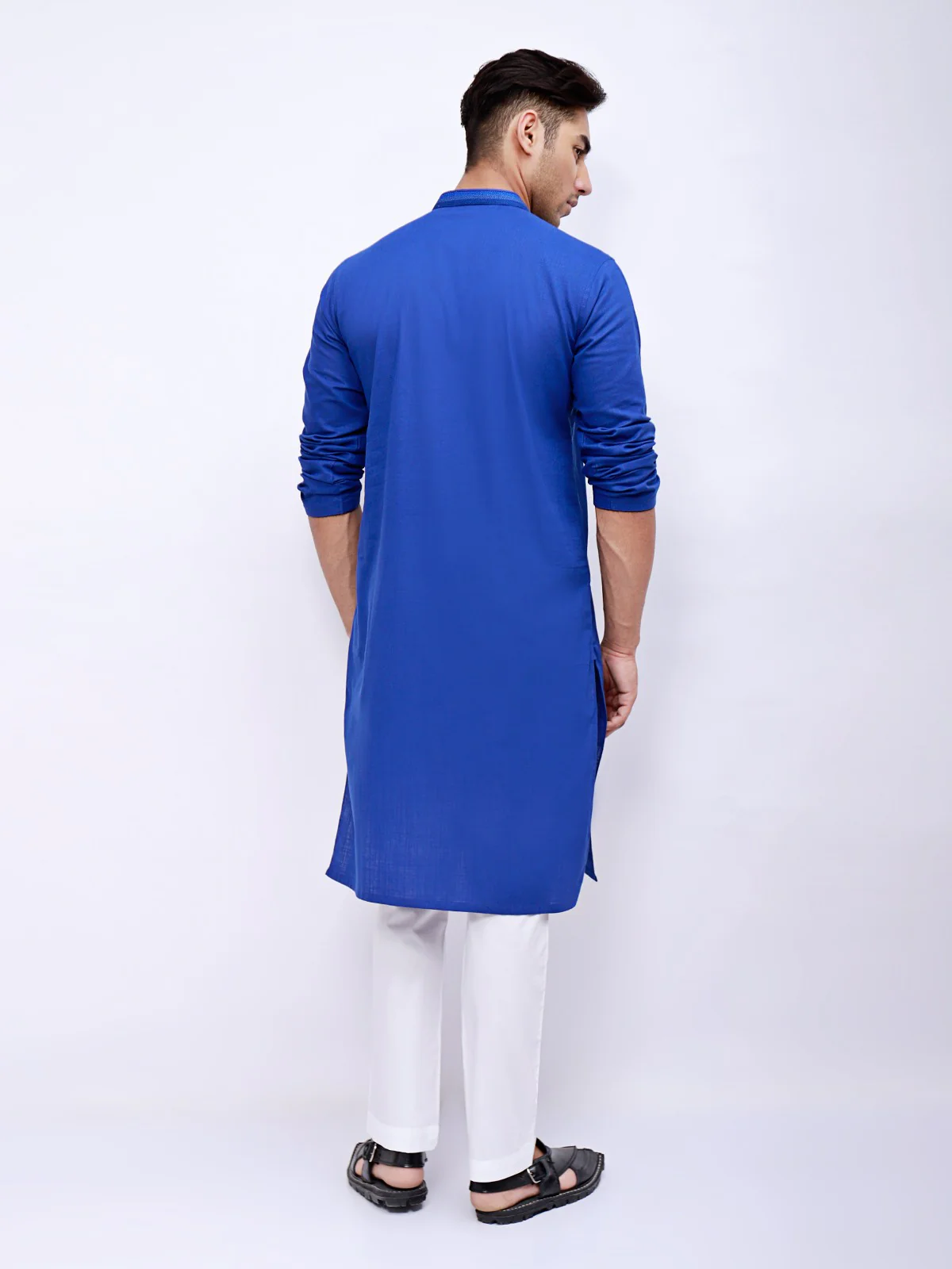 Men's Royal Blue Kurta - EMTK21S-99045 - Image 3