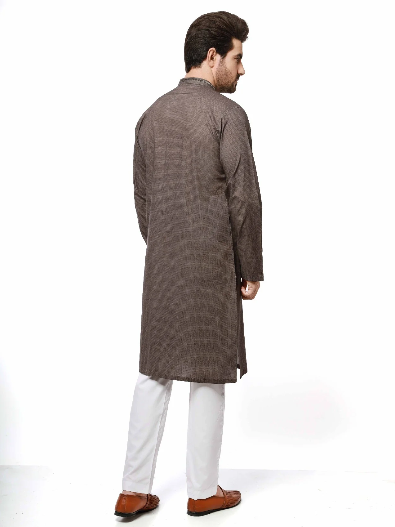 Men's Coffee Kurta - EMTK21S-99047 - Image 3