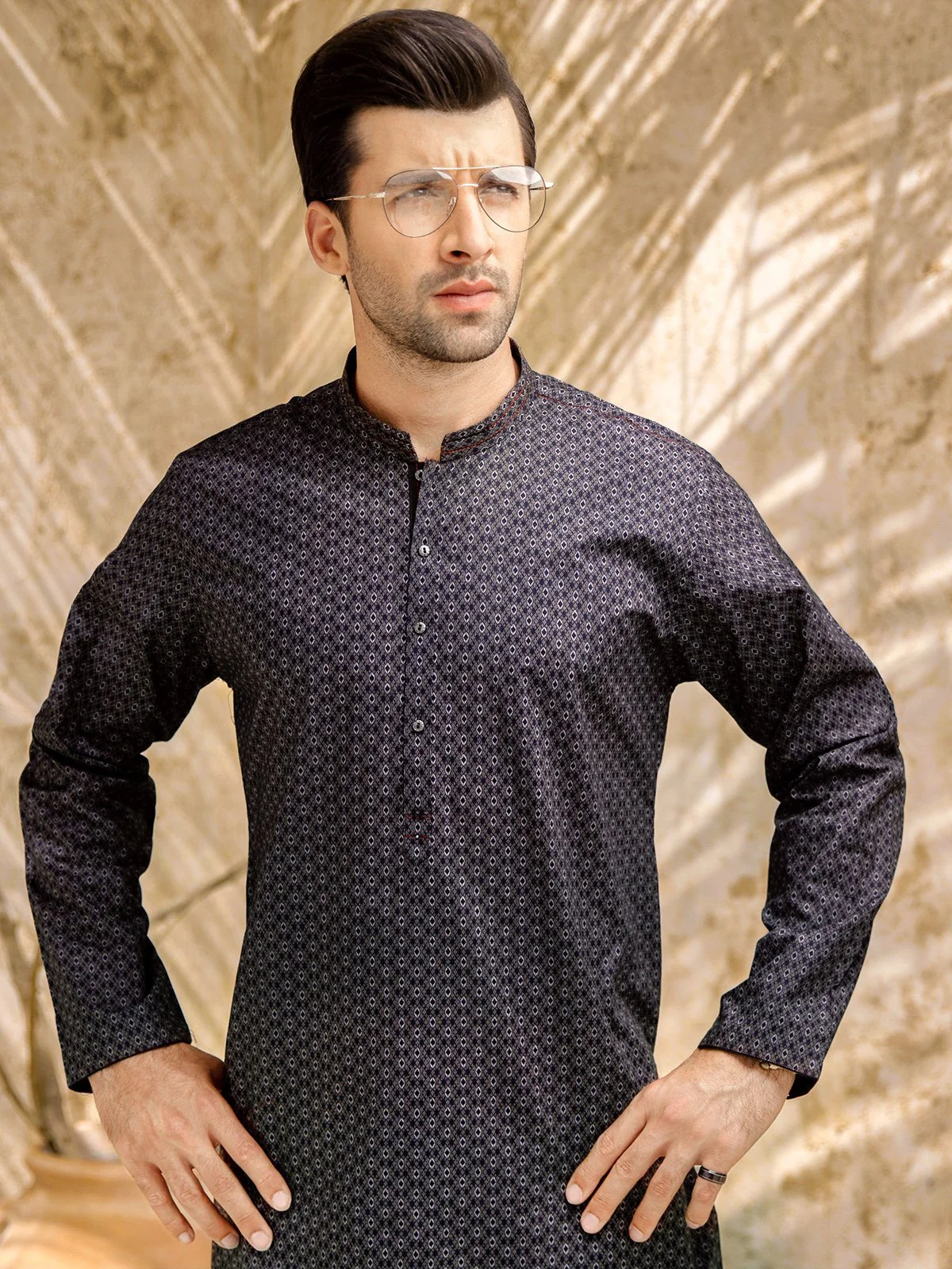 Men's Charcoal Grey Kurta - EMTK21S-99064