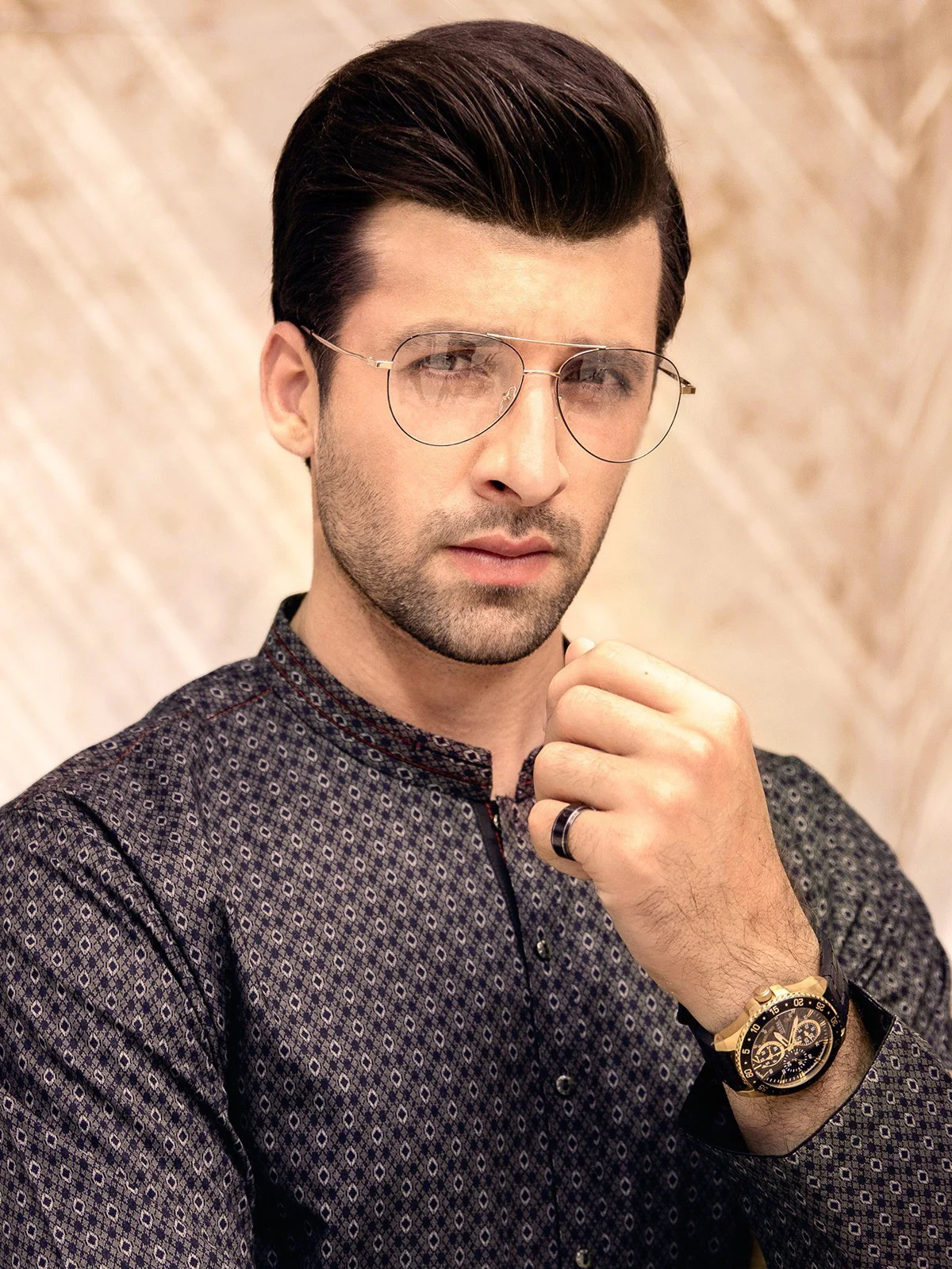 Men's Charcoal Grey Kurta - EMTK21S-99064 - Image 4