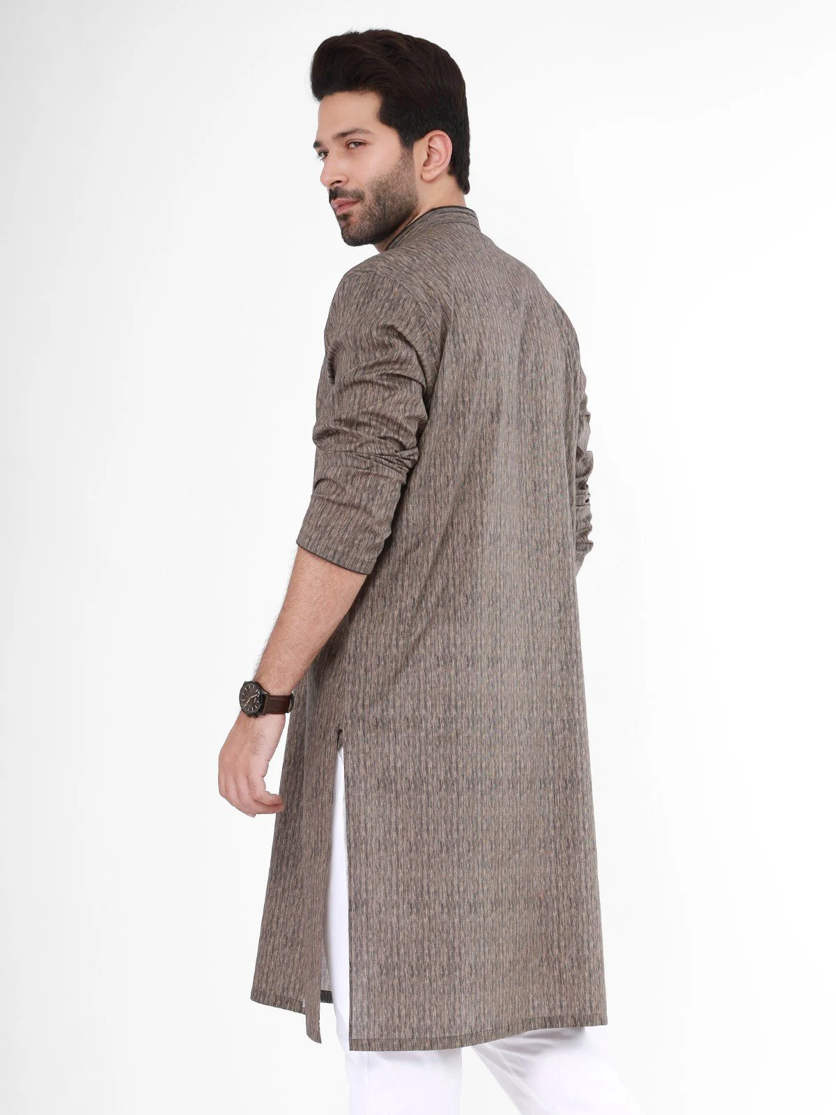 Men's Brown Kurta - EMTK21S-99084 - Image 2